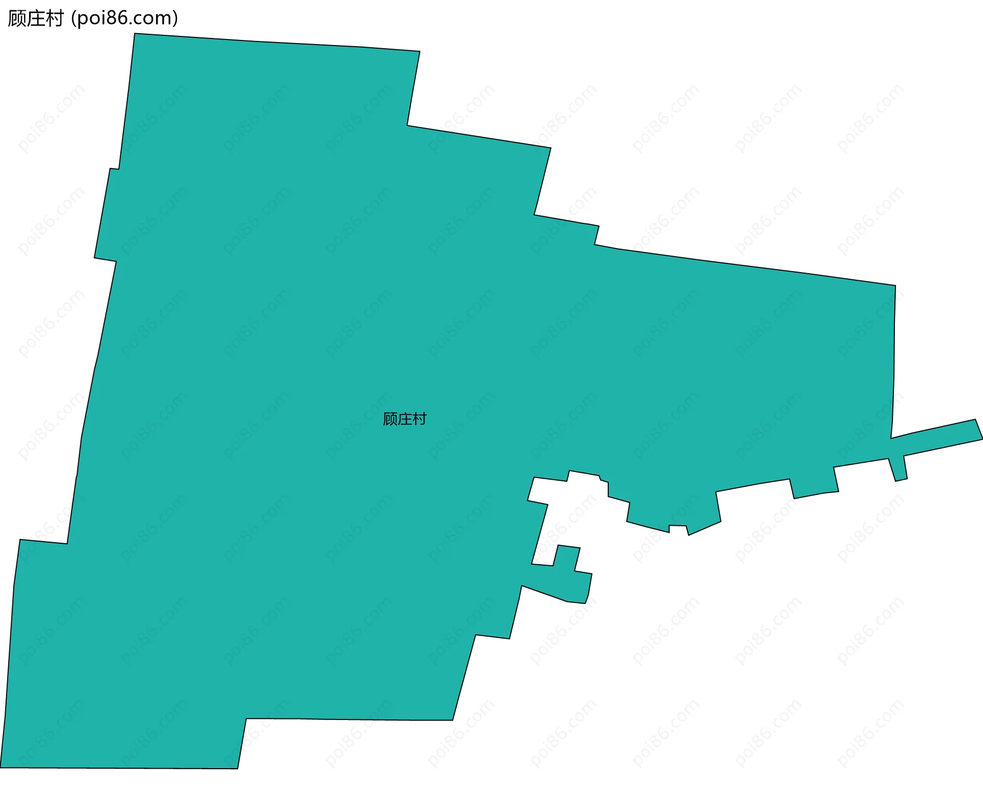 顾庄村边界地图