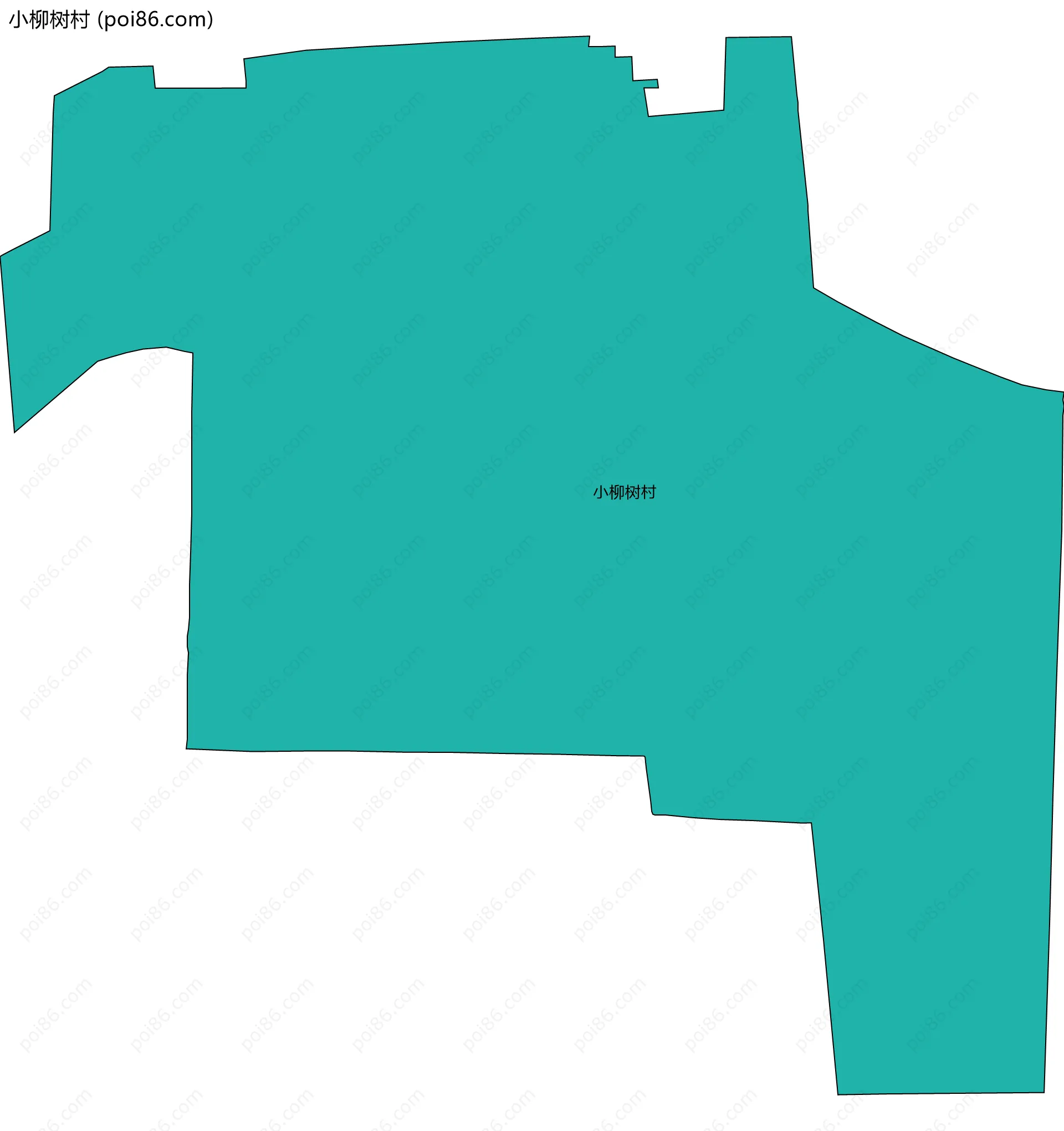 小柳树村边界地图