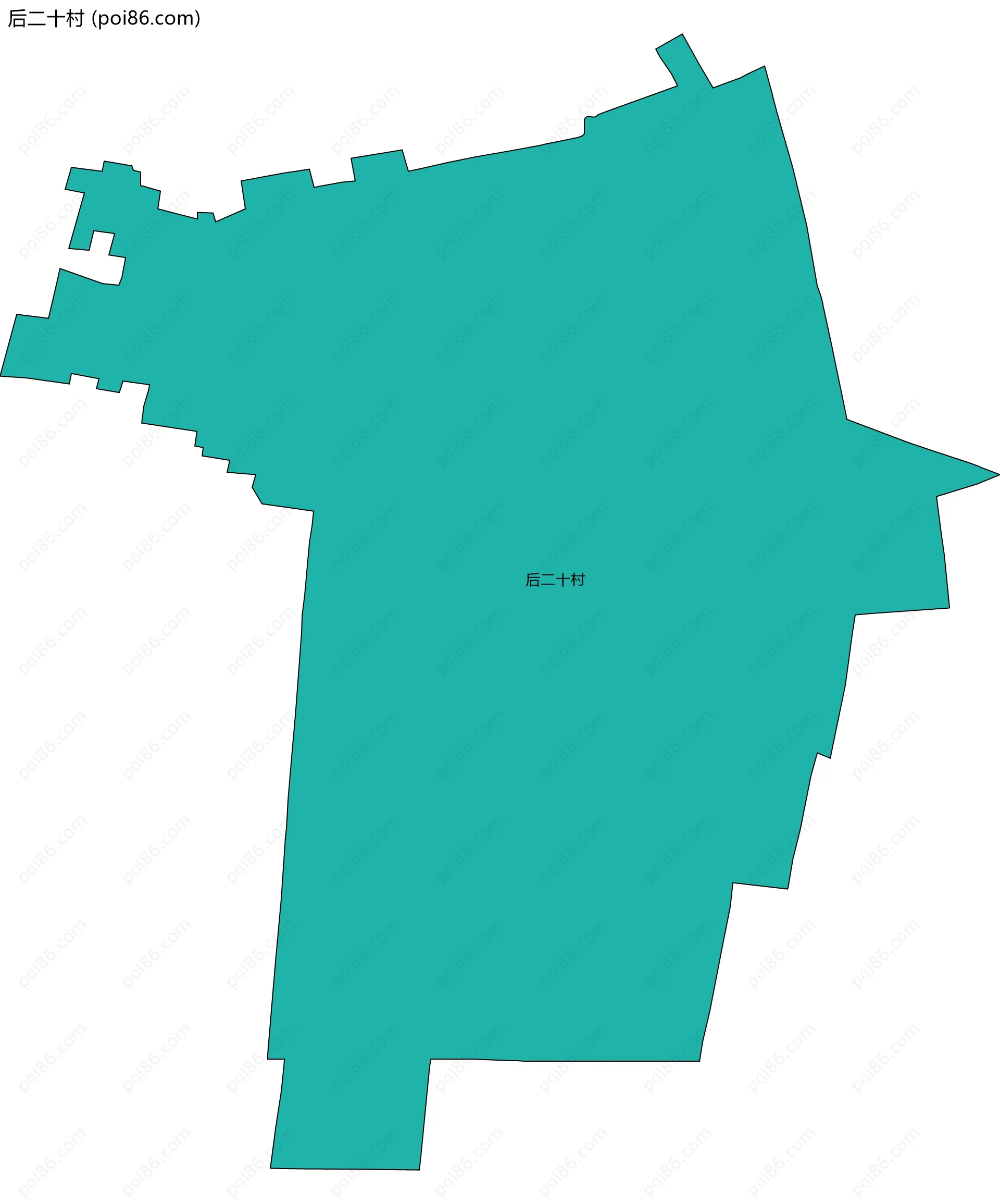 后二十村边界地图