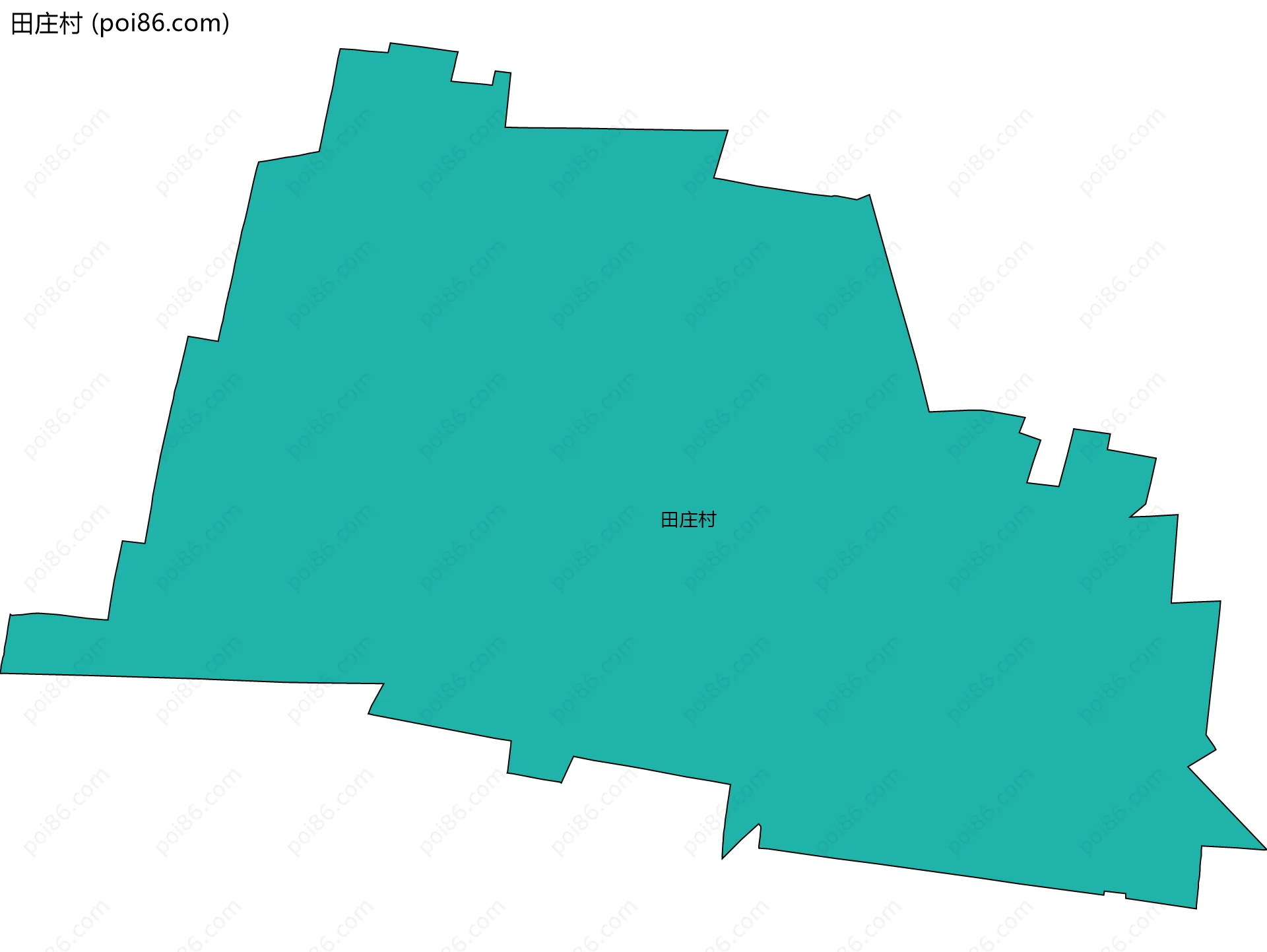 田庄村边界地图