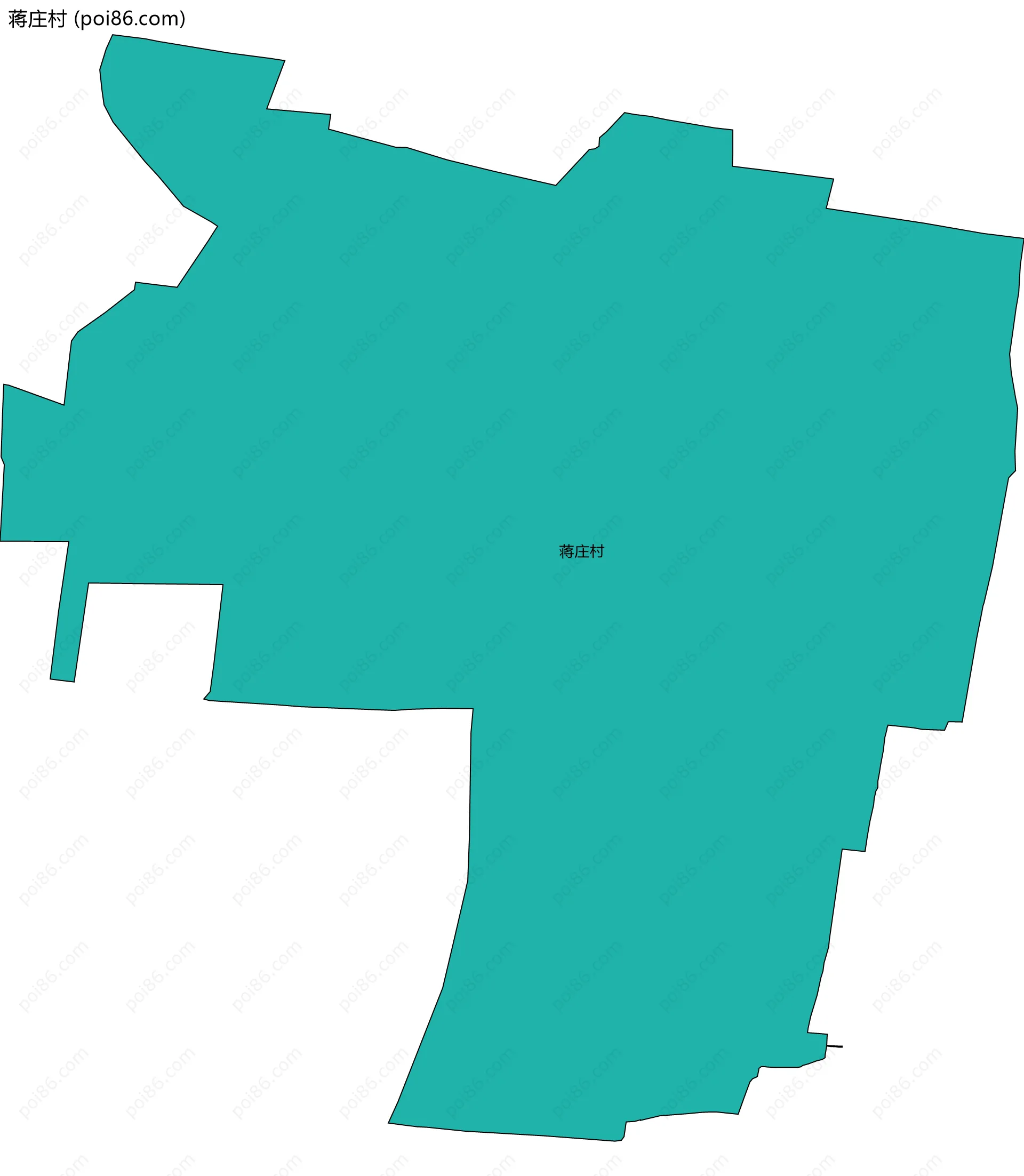 蒋庄村边界地图