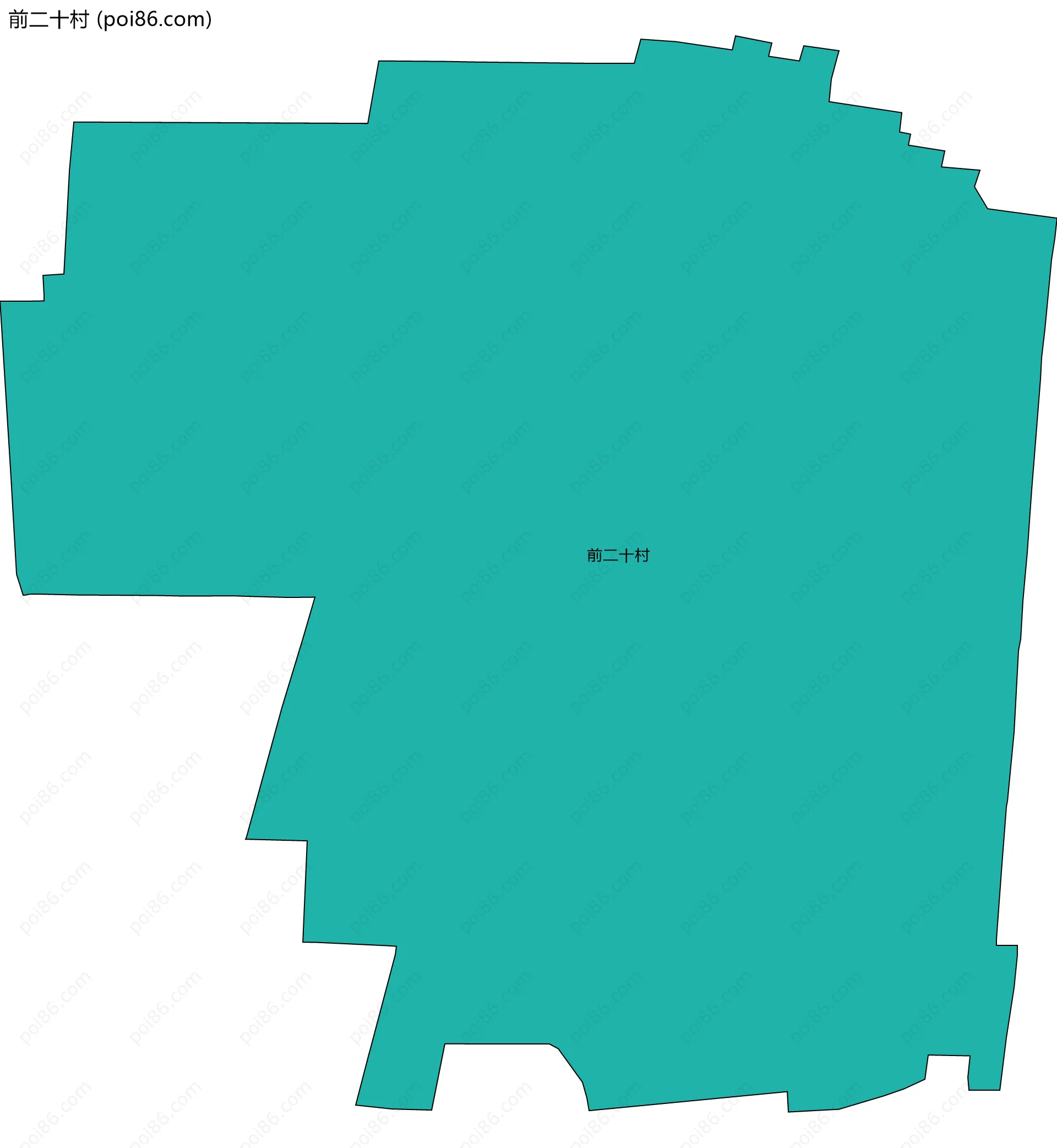前二十村边界地图