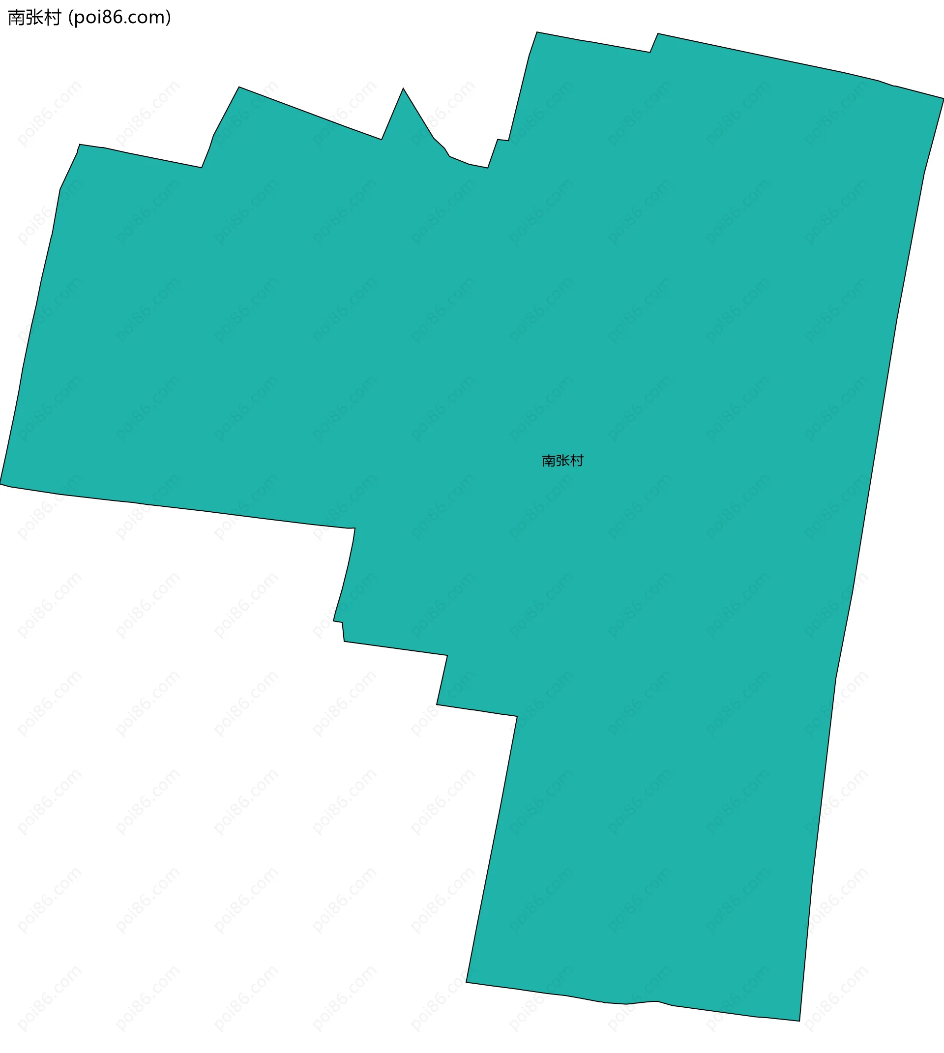 南张村边界地图