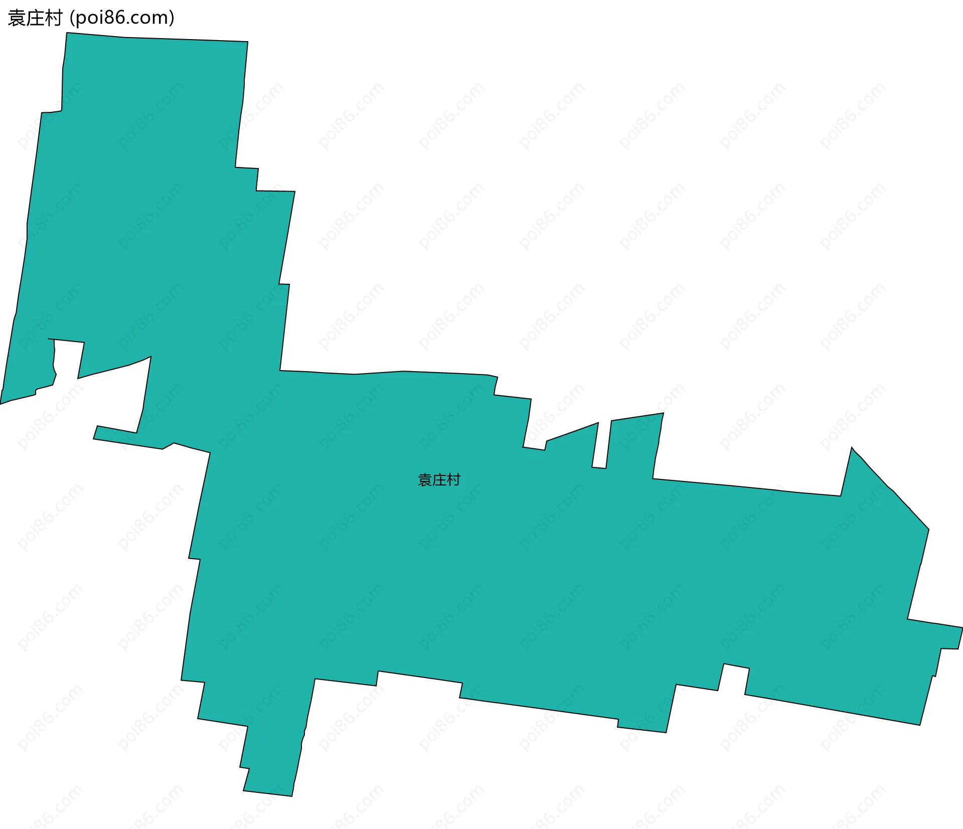 袁庄村边界地图