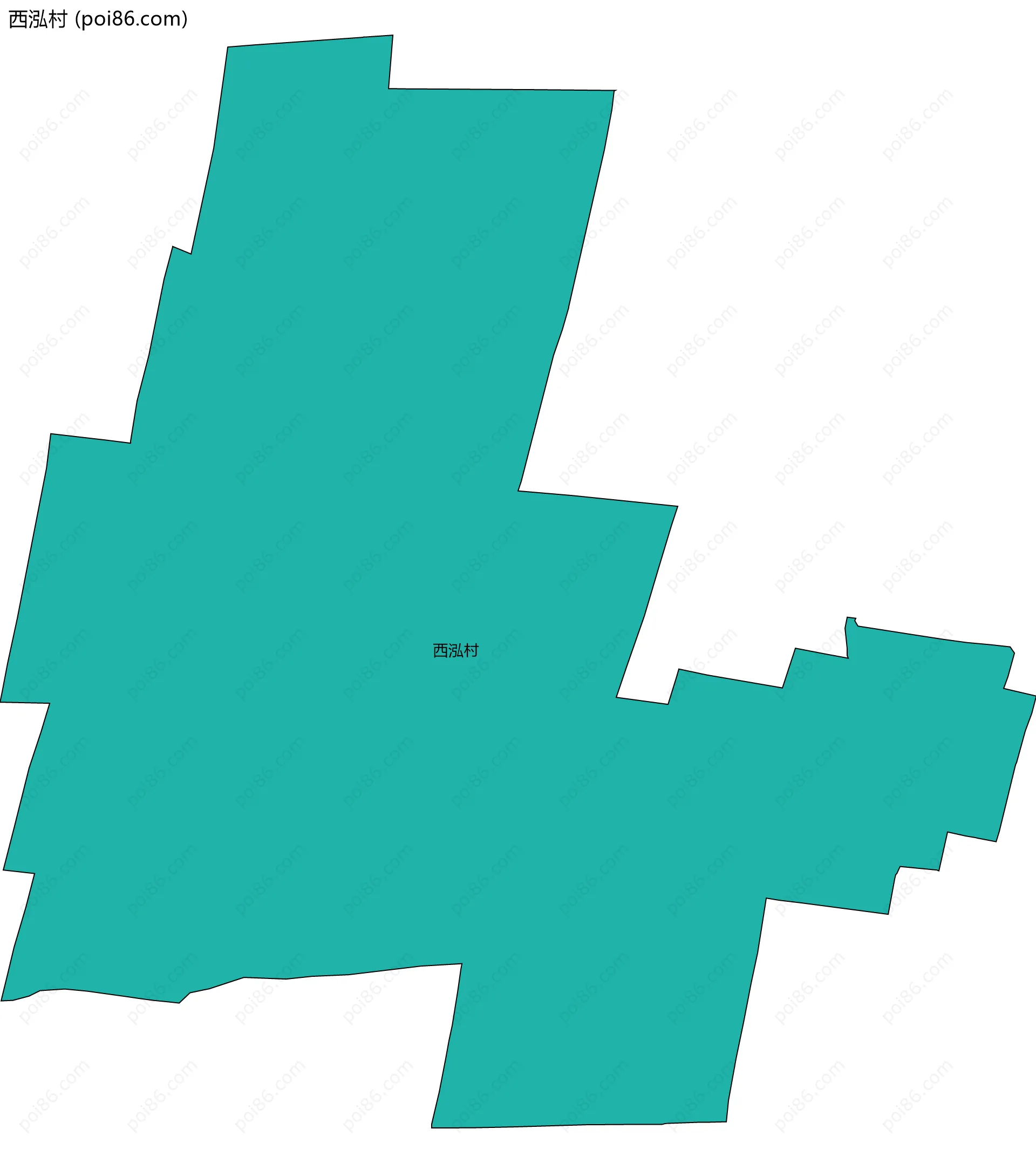 西泓村边界地图