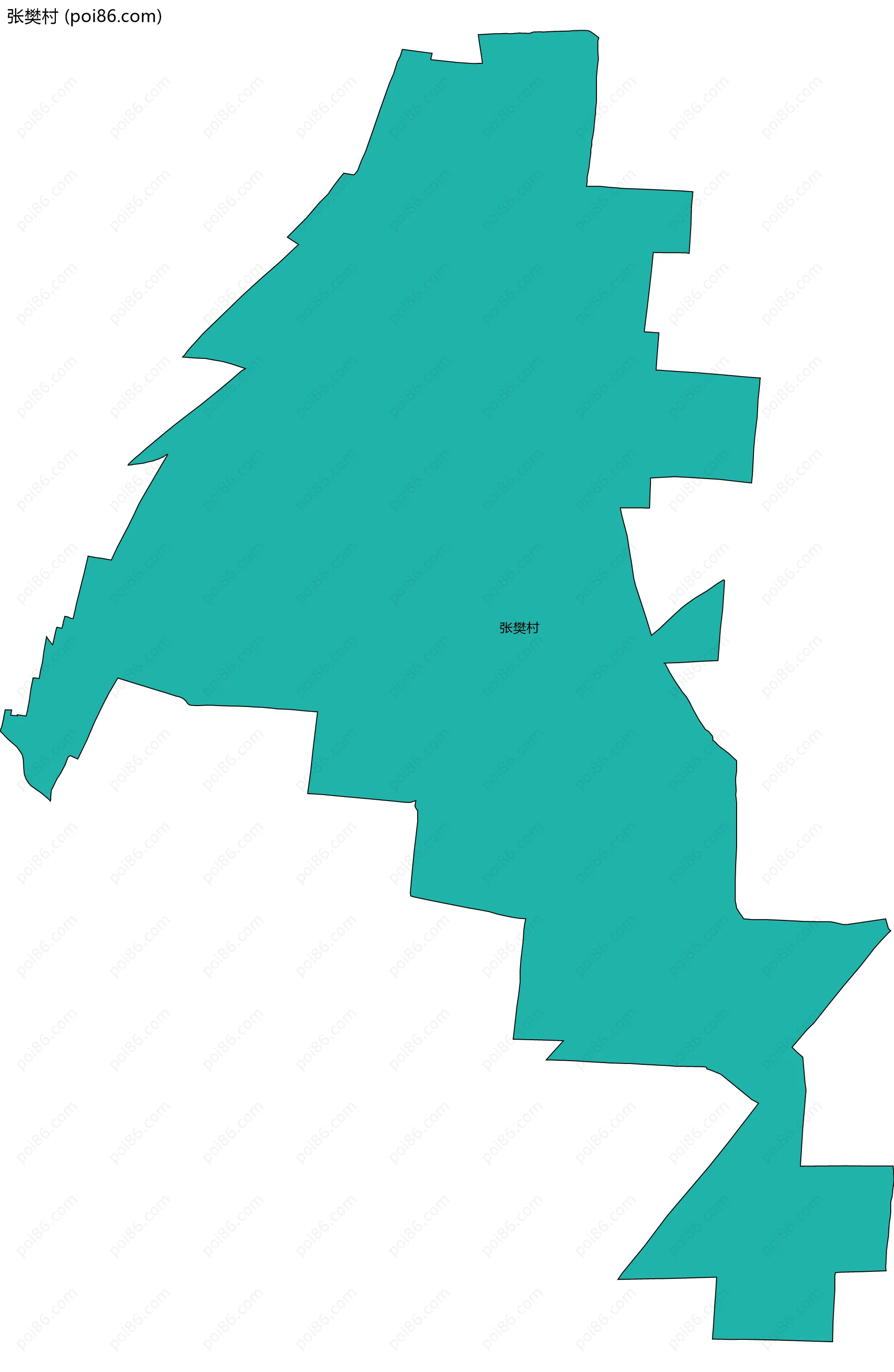 张樊村边界地图