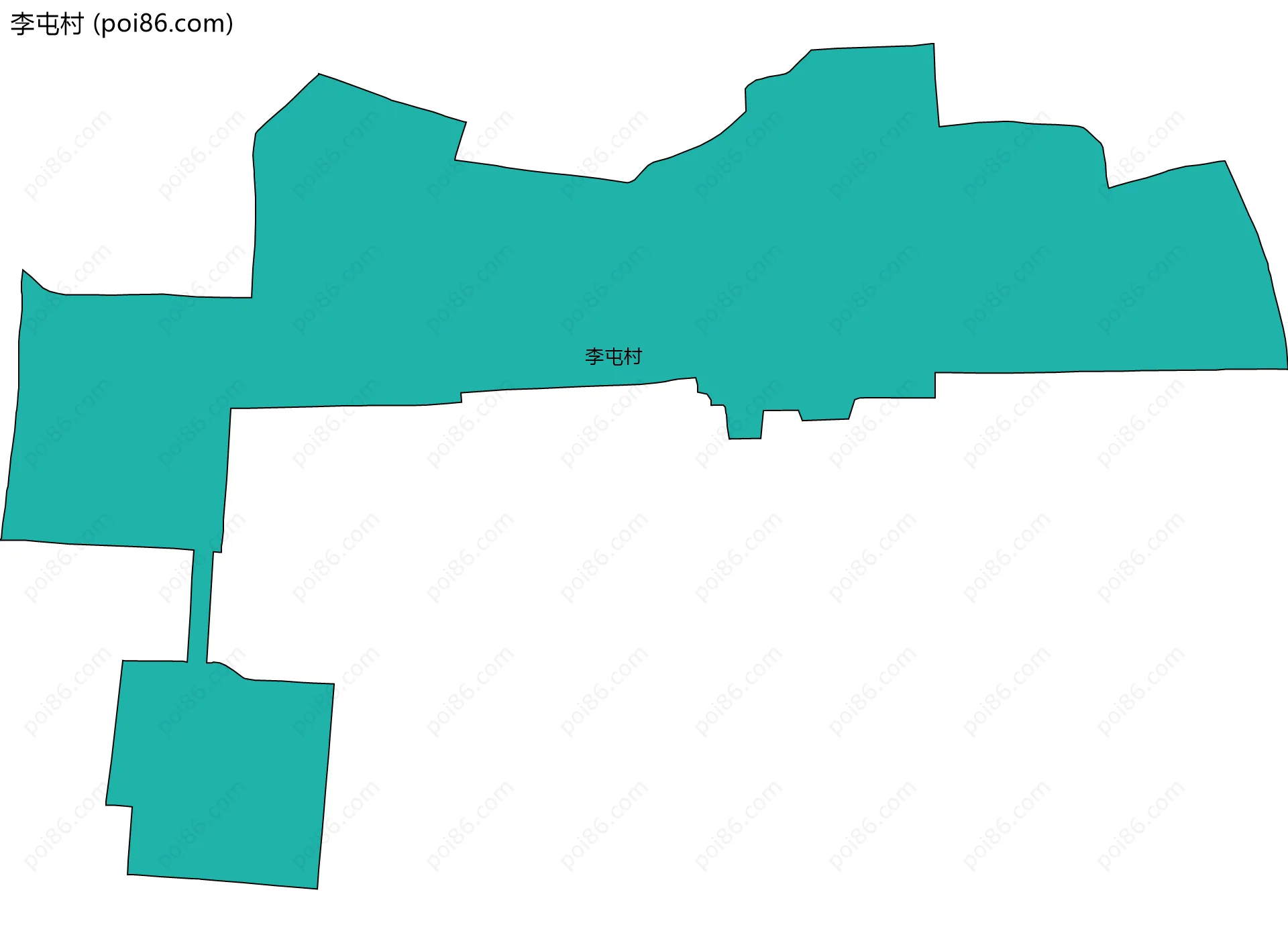 李屯村边界地图