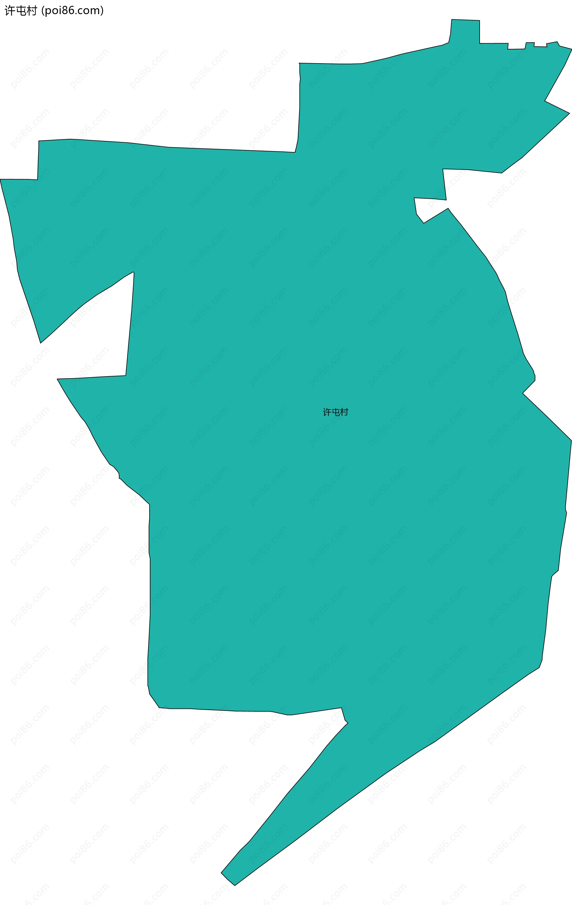 许屯村边界地图