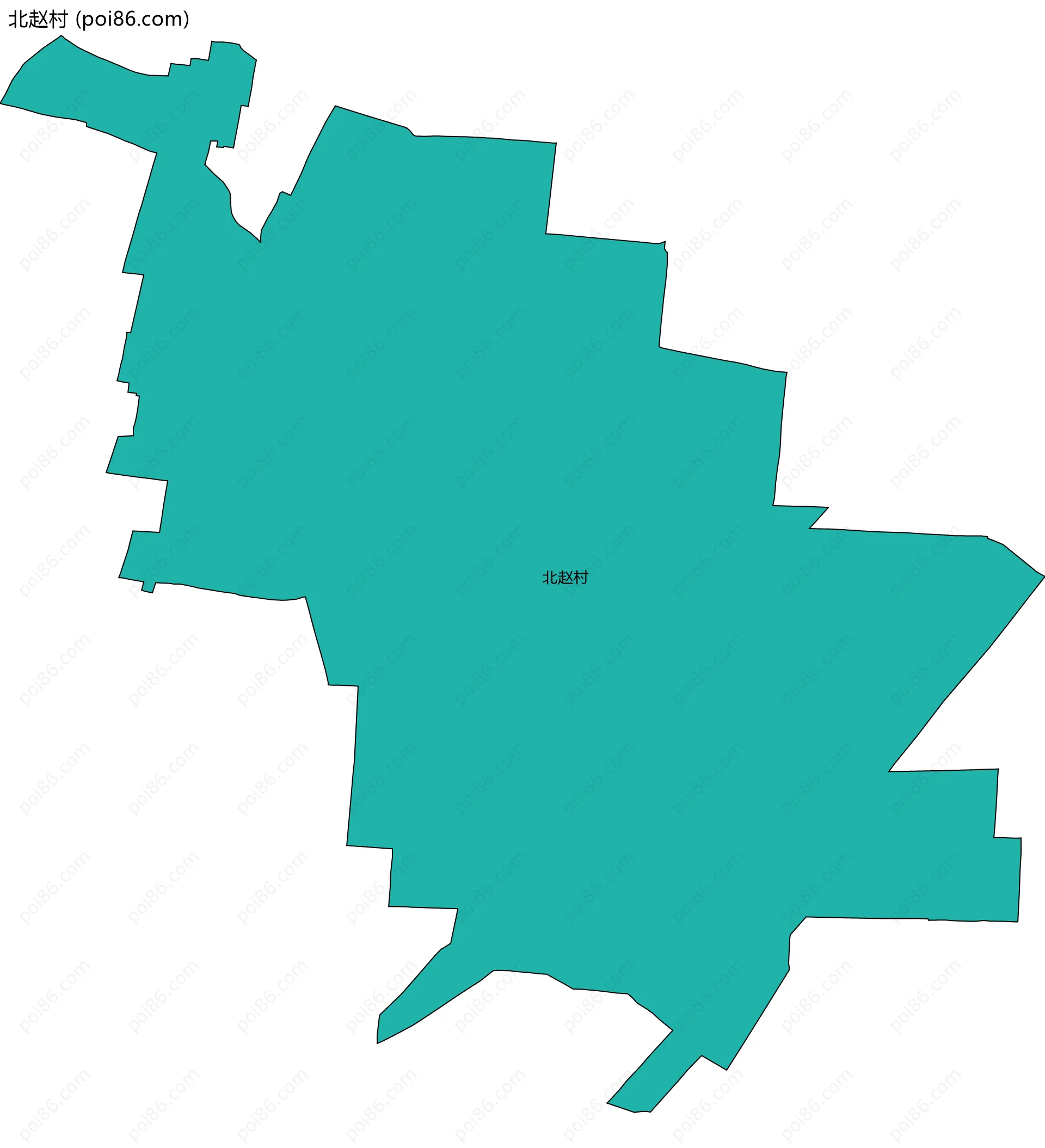 北赵村边界地图