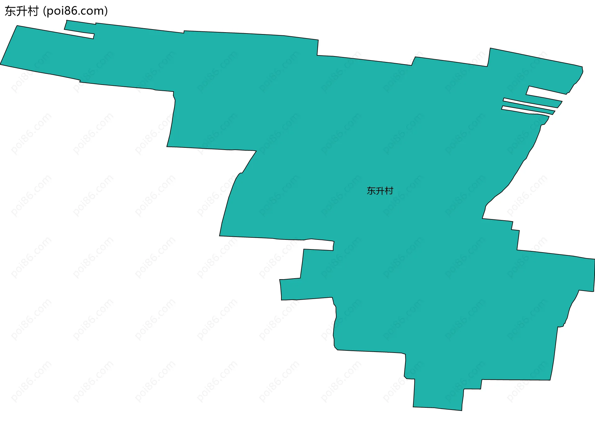 东升村边界地图