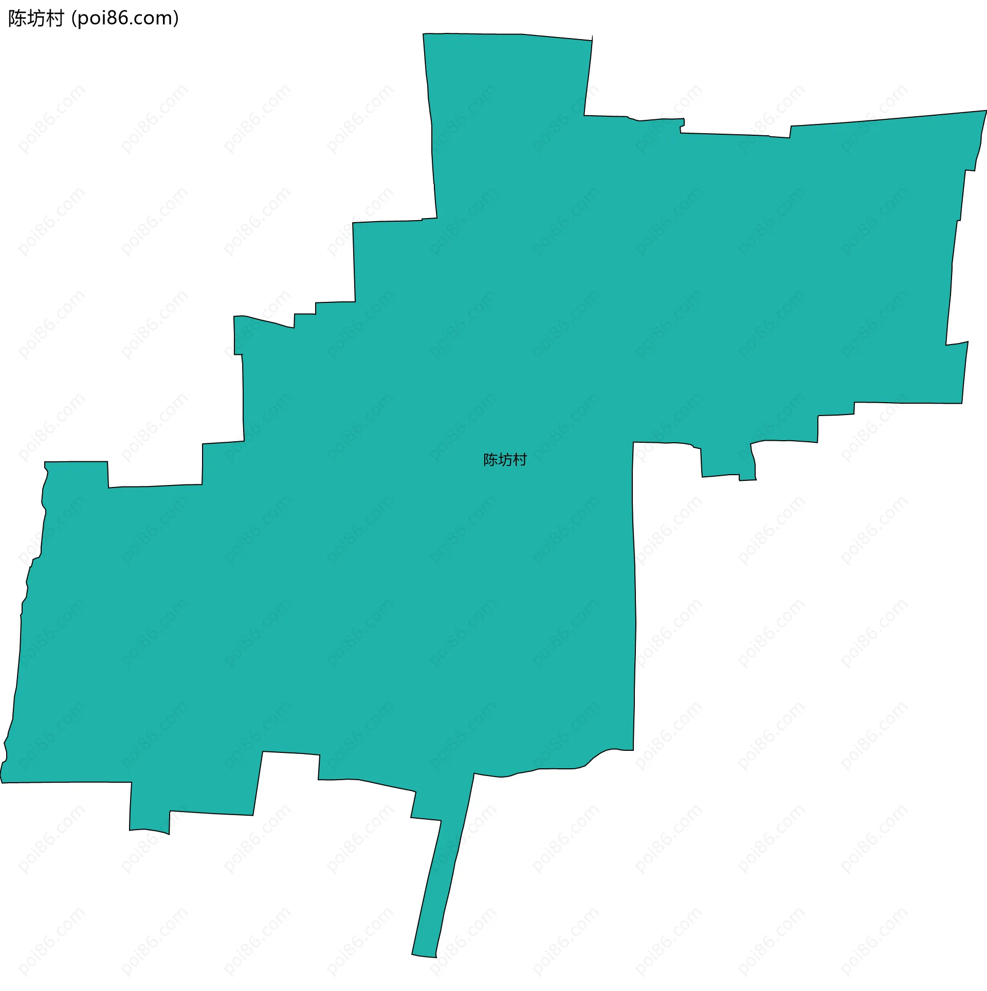 陈坊村边界地图