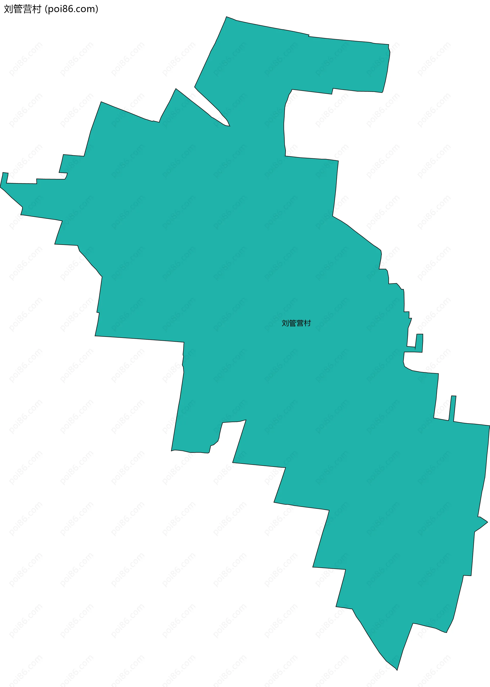 刘管营村边界地图