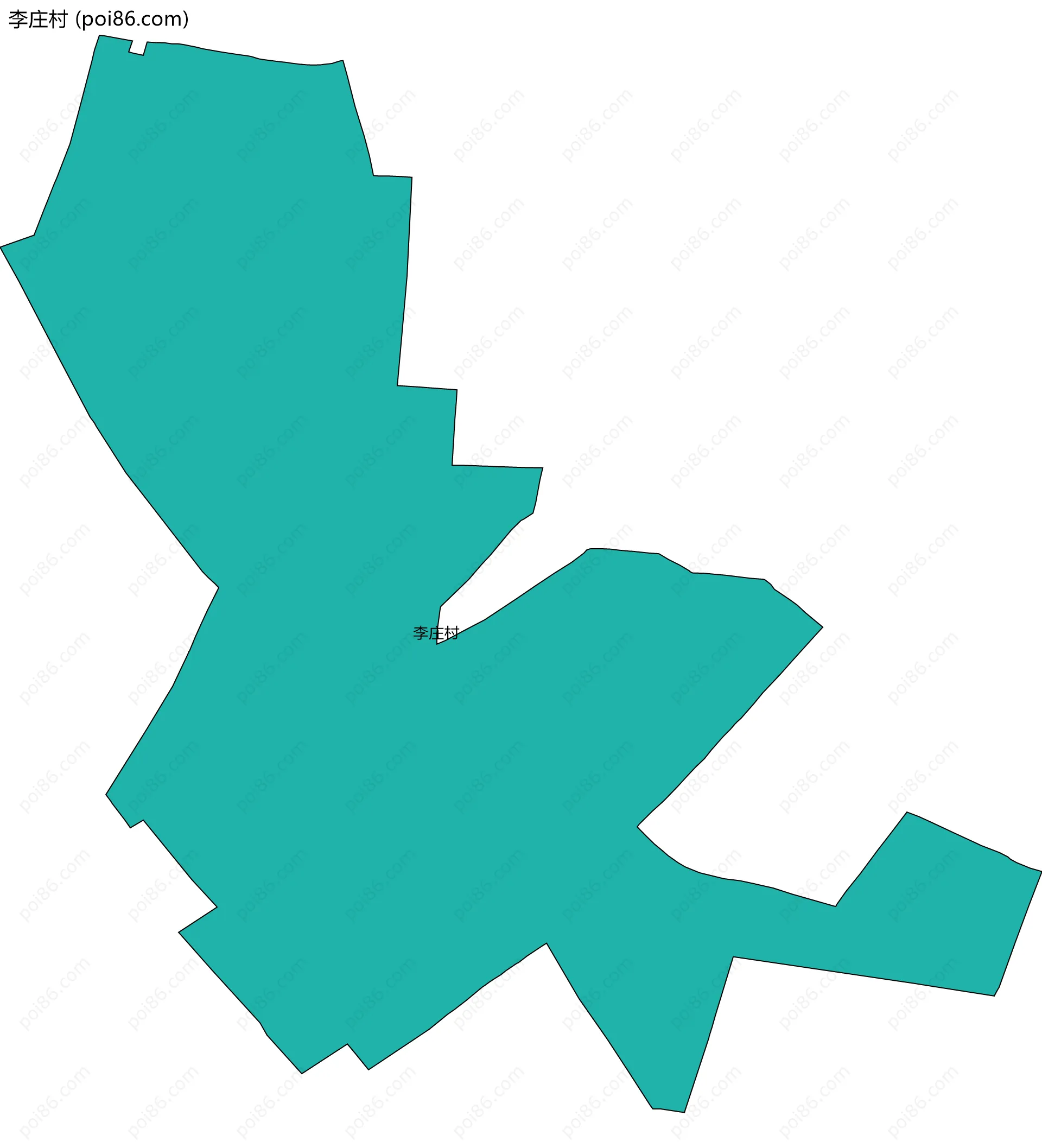 李庄村边界地图