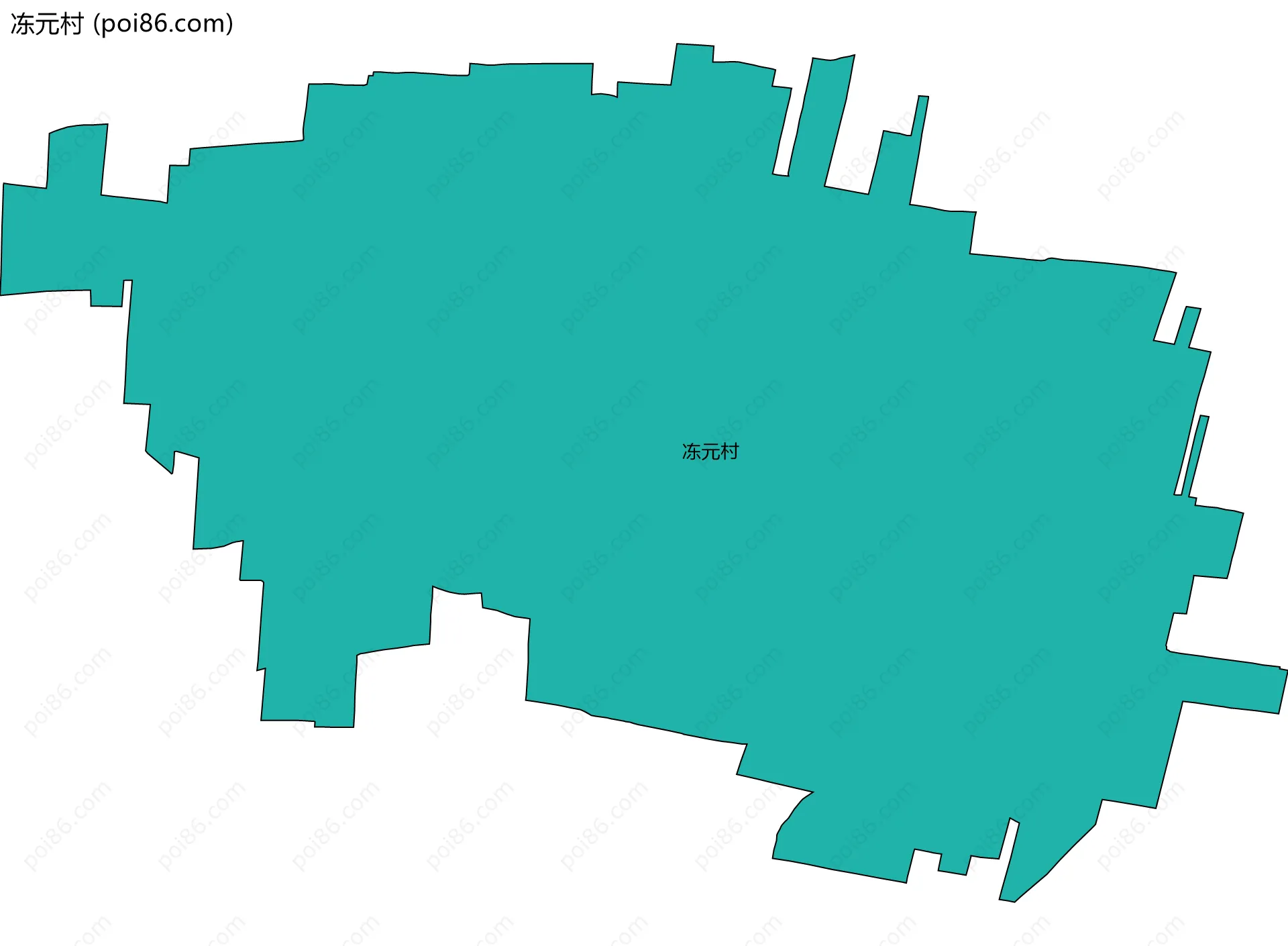 冻元村边界地图