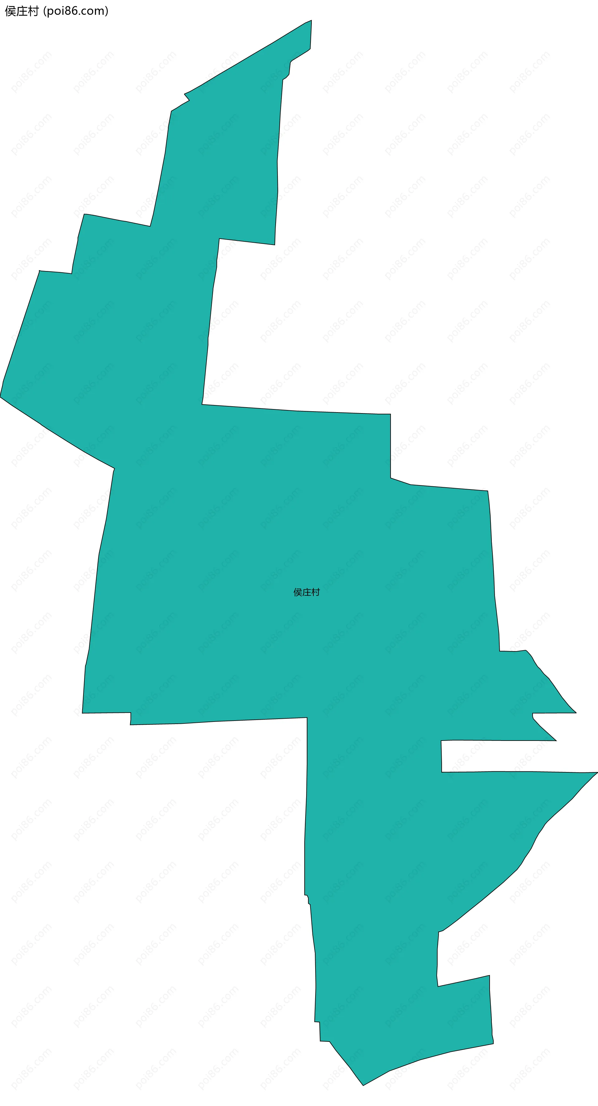 侯庄村边界地图