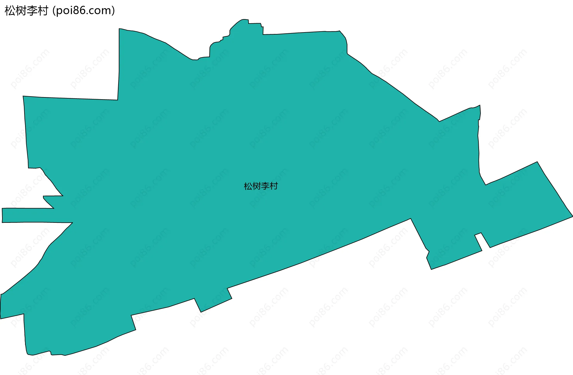 松树李村边界地图