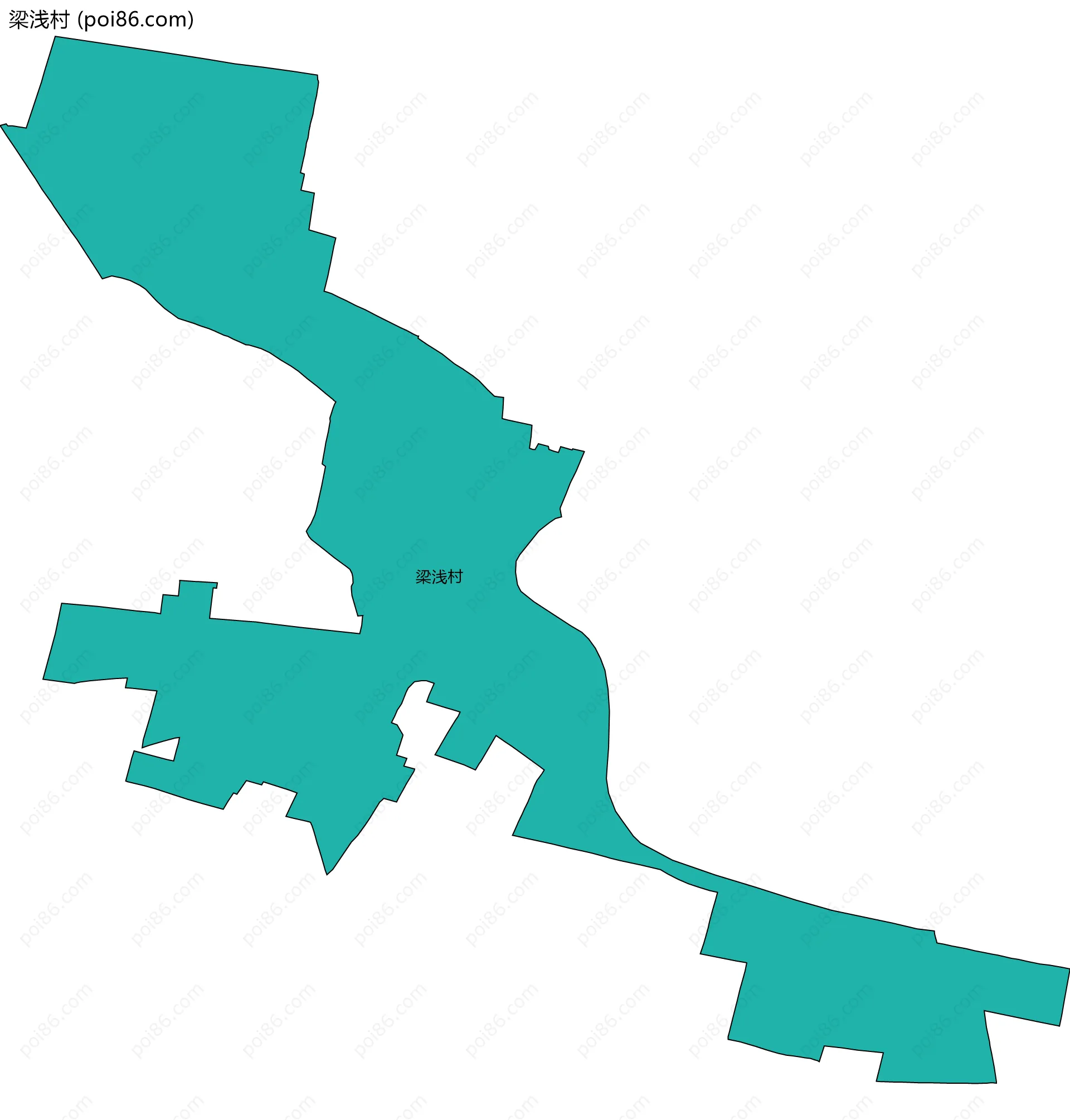 梁浅村边界地图