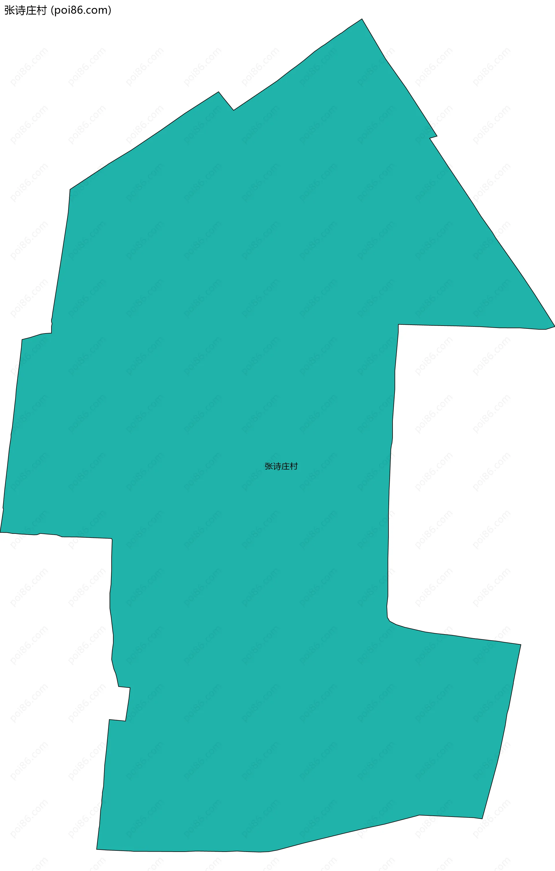 张诗庄村边界地图