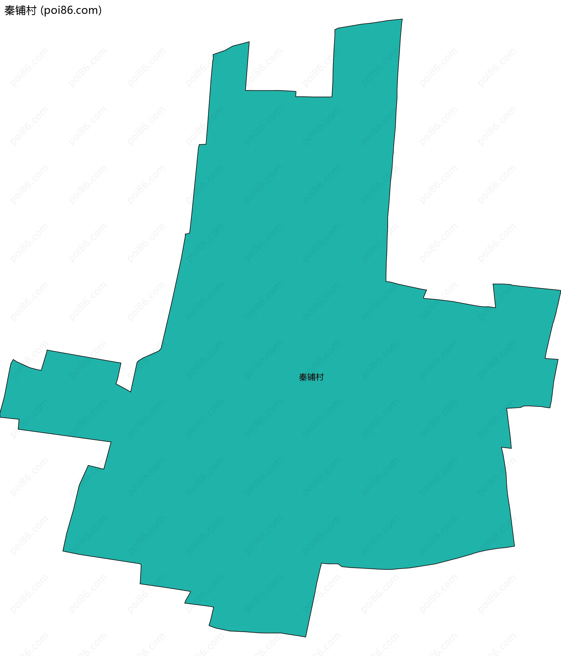 秦铺村边界地图