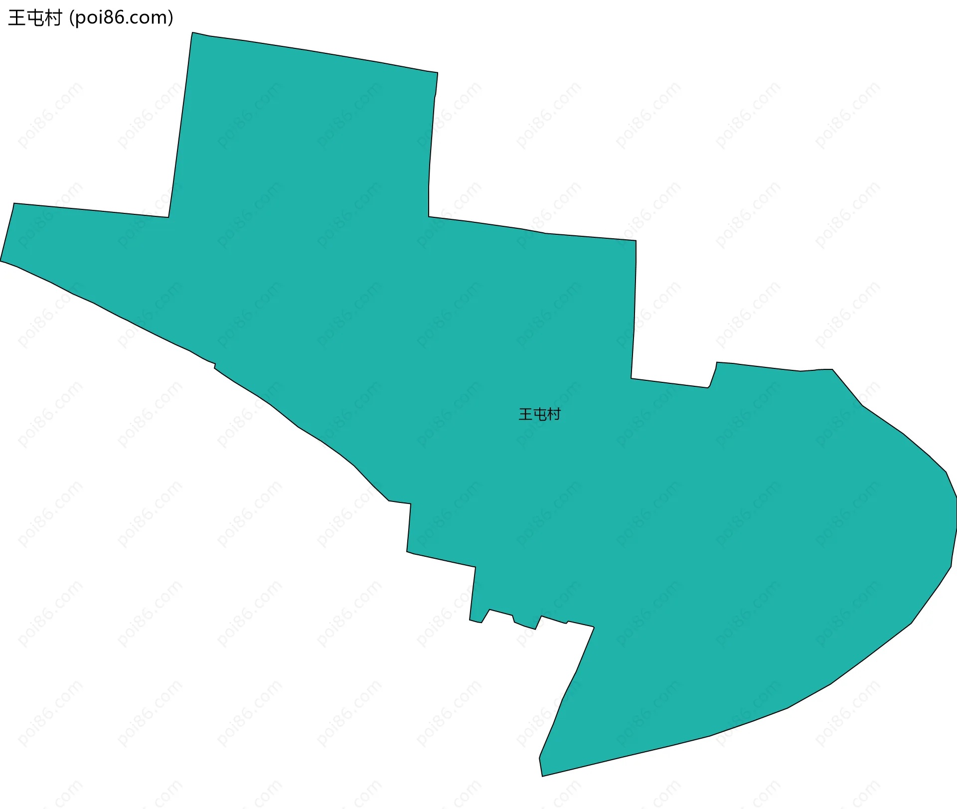 王屯村边界地图
