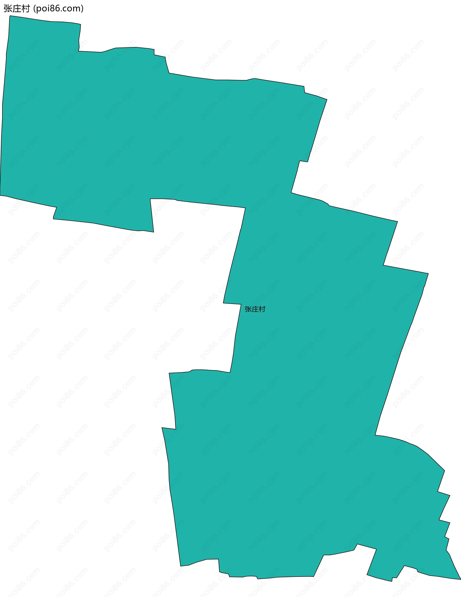 张庄村边界地图