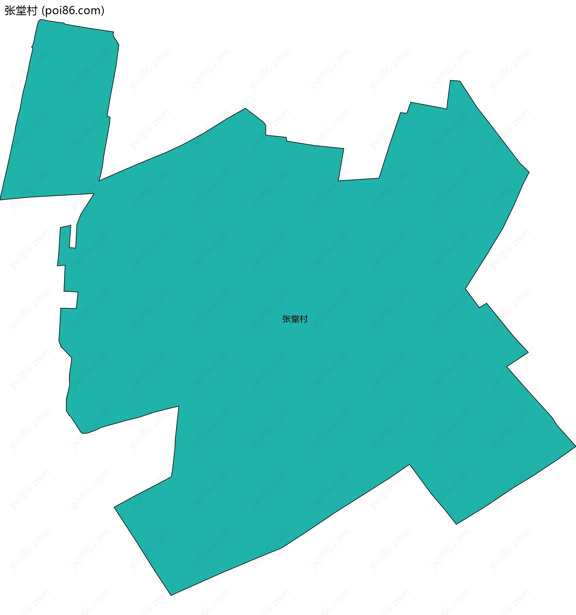 张堂村边界地图