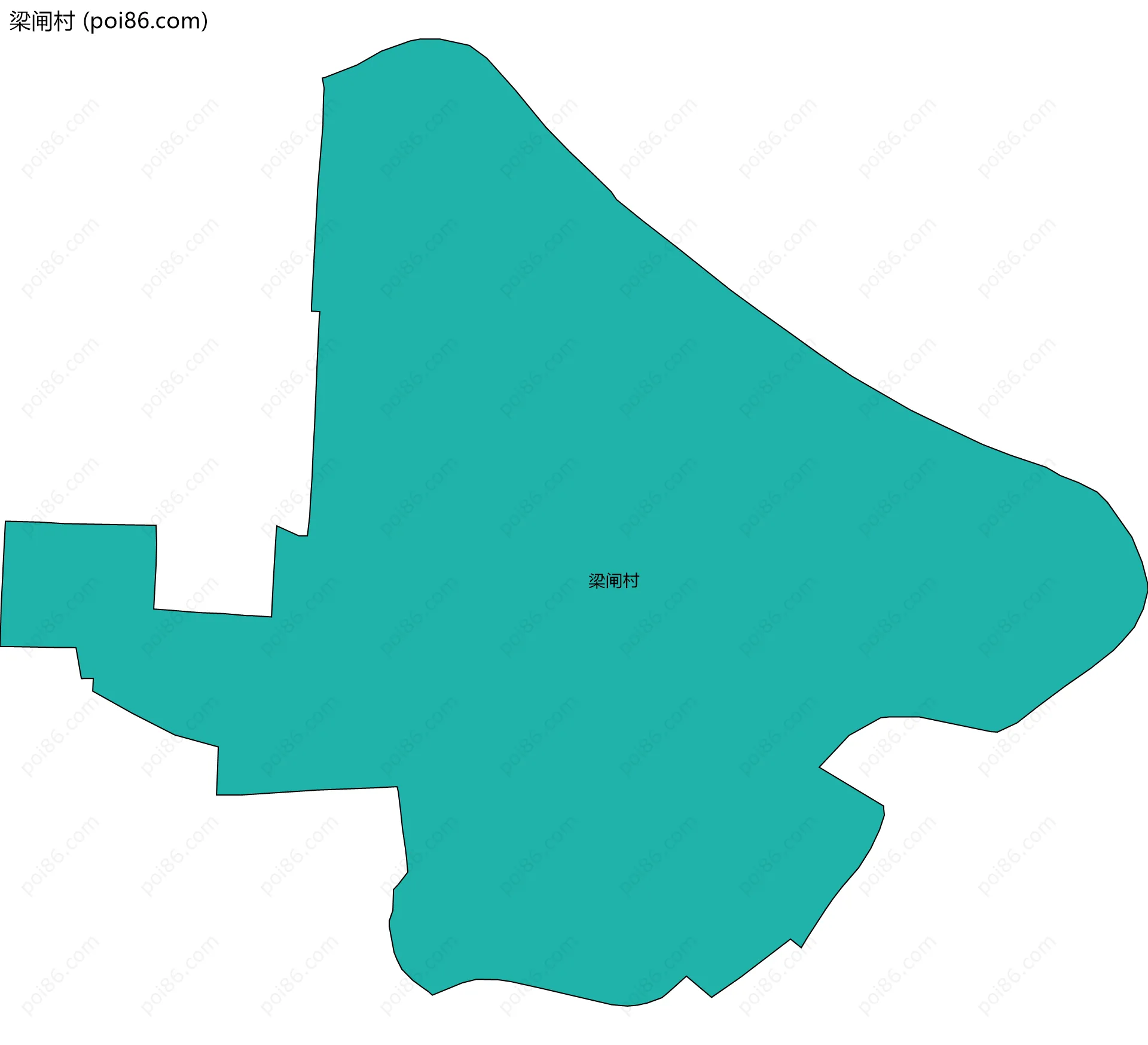 梁闸村边界地图