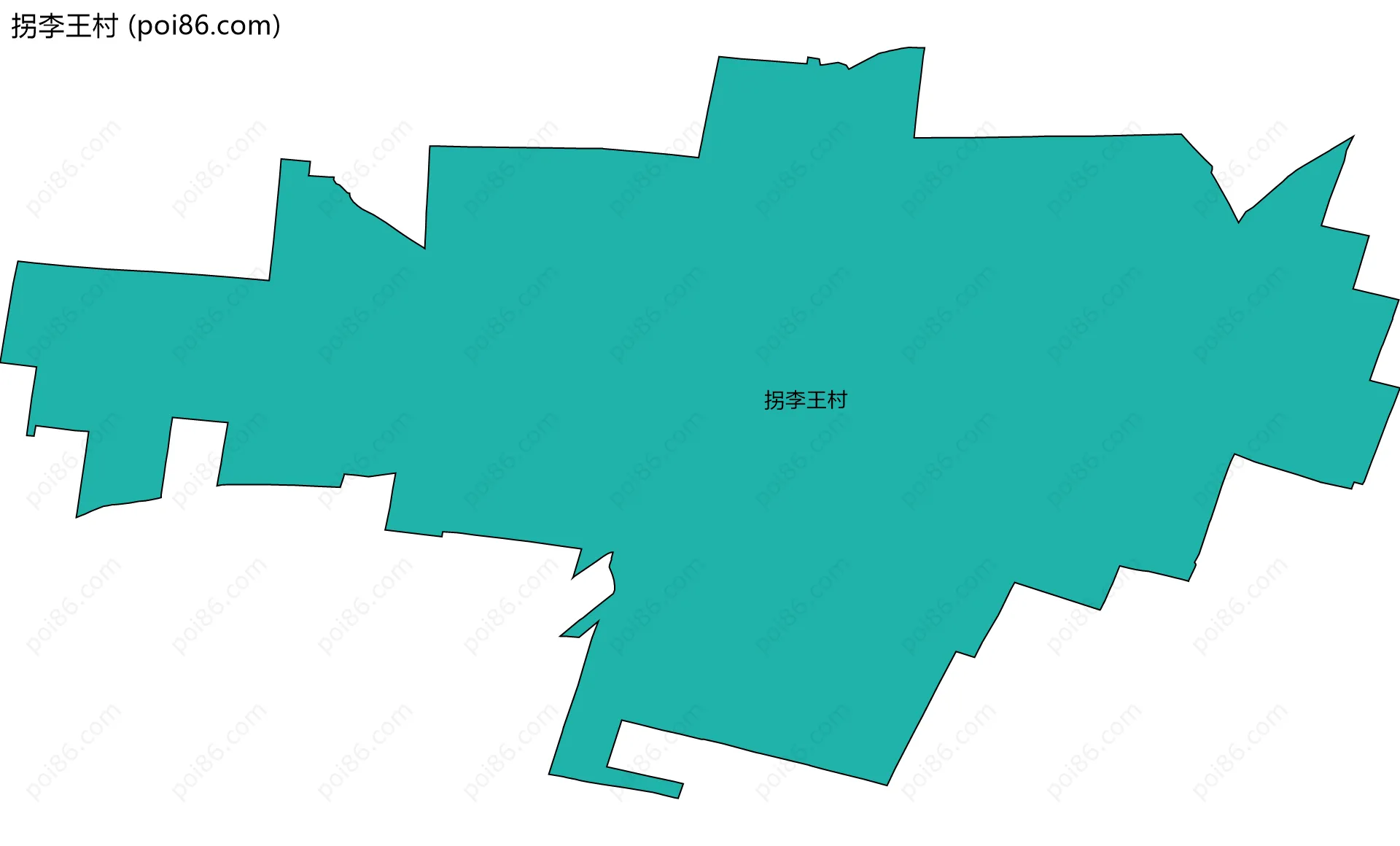 拐李王村边界地图