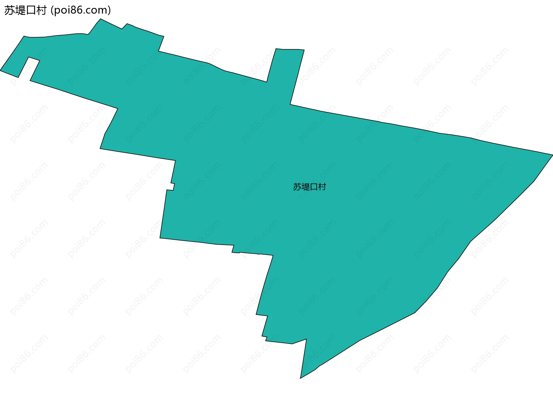 苏堤口村边界地图
