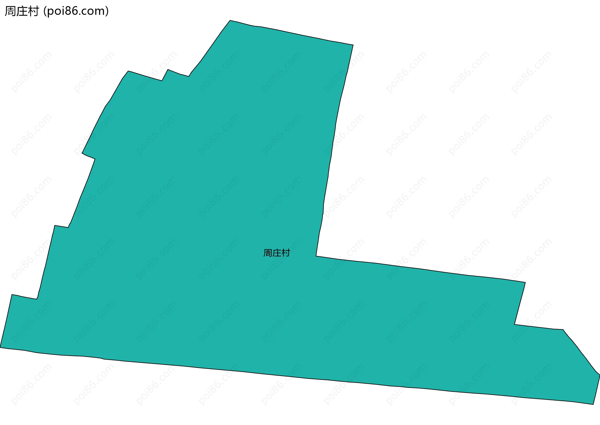 周庄村边界地图