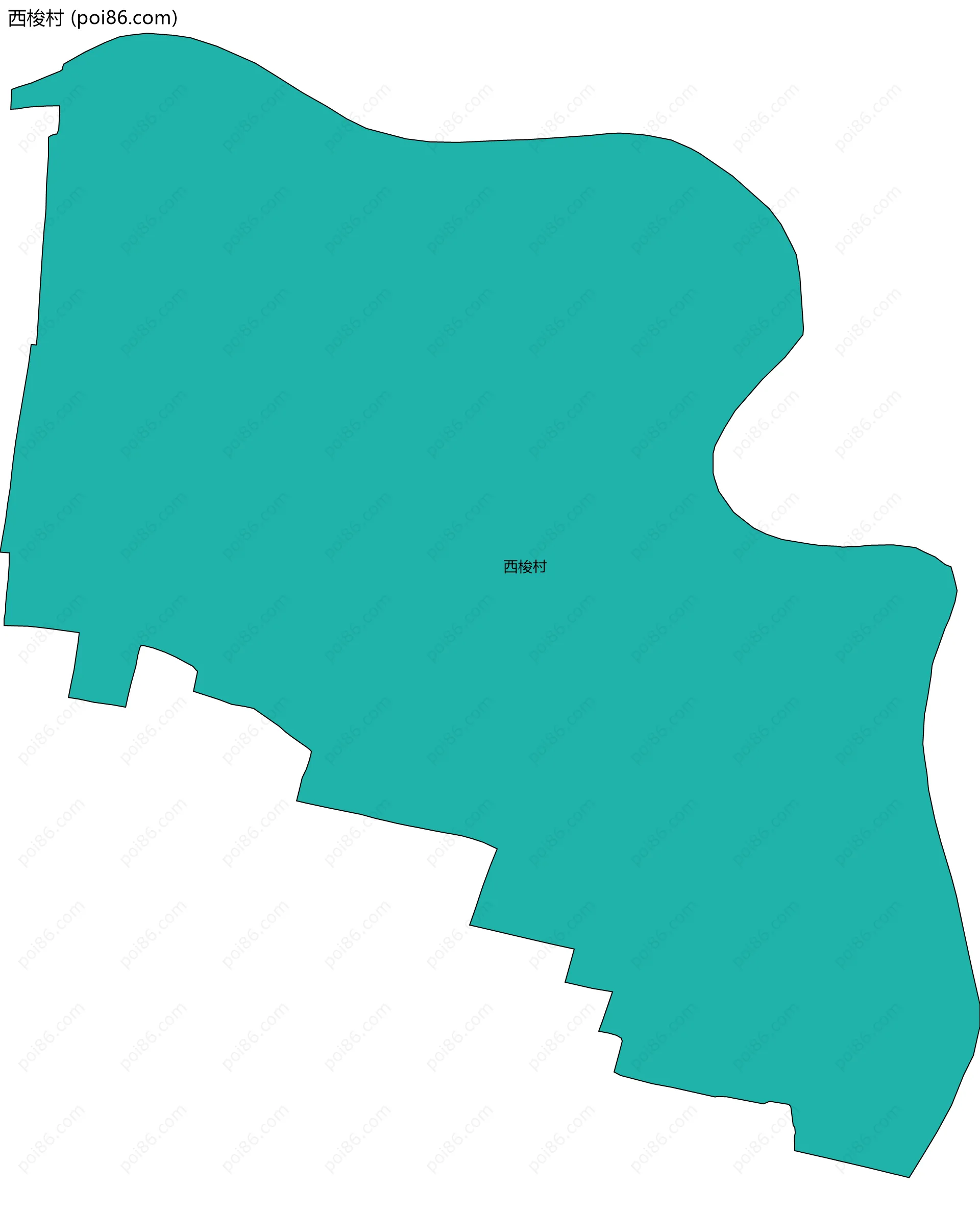 西梭村边界地图