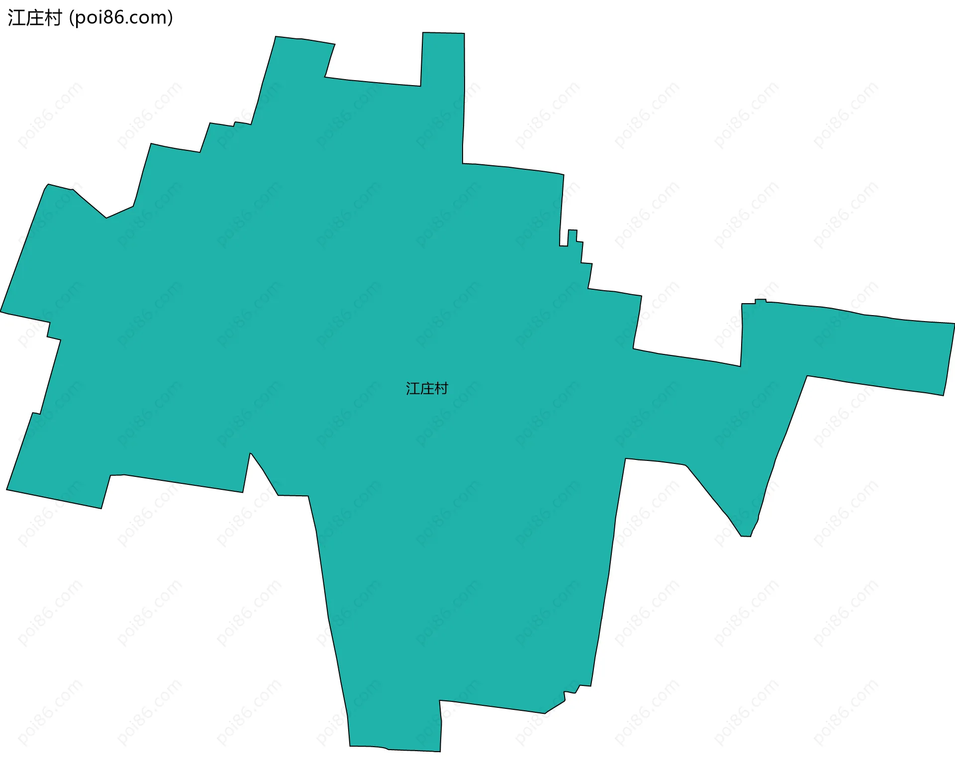 江庄村边界地图