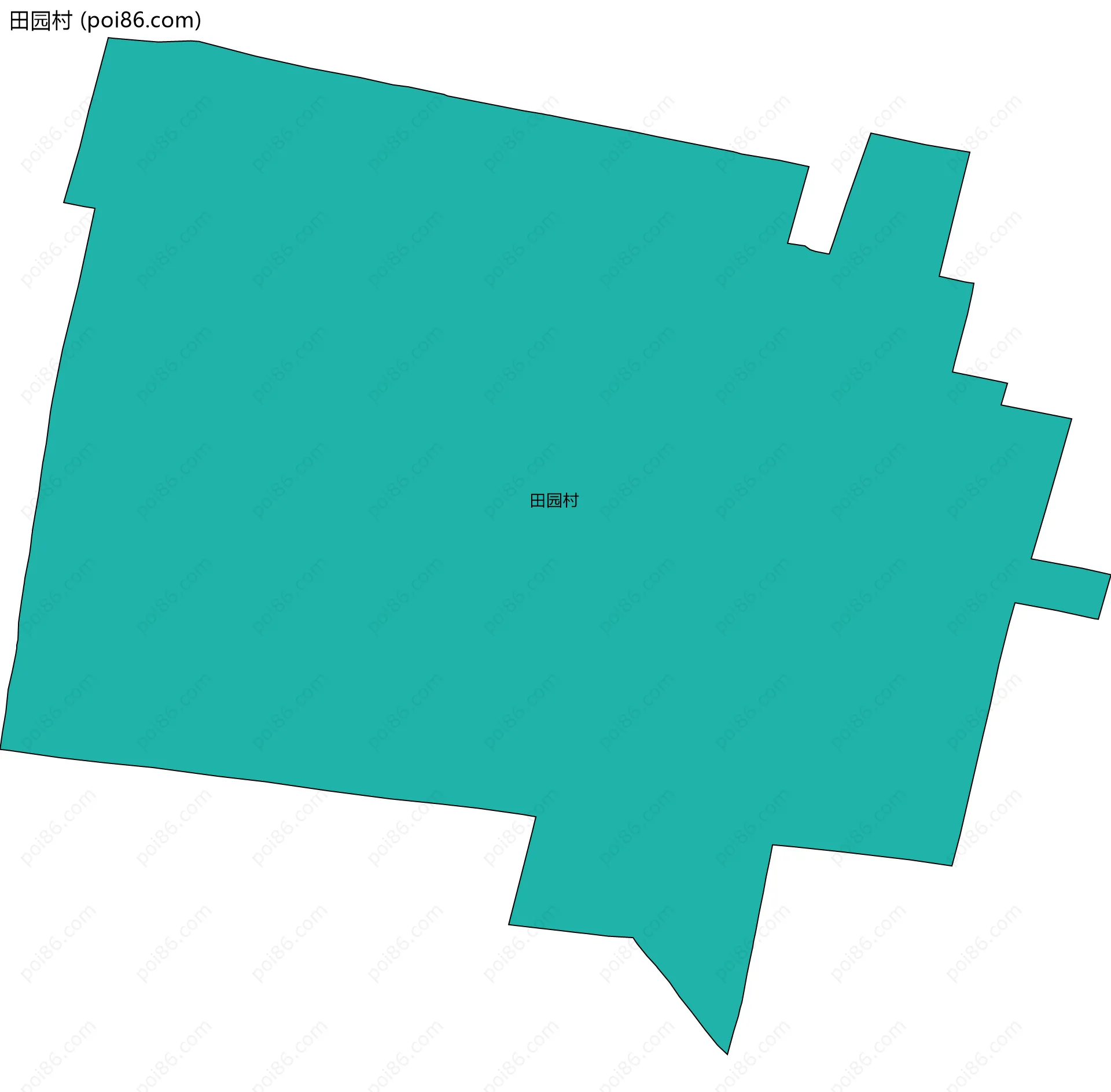 田园村边界地图