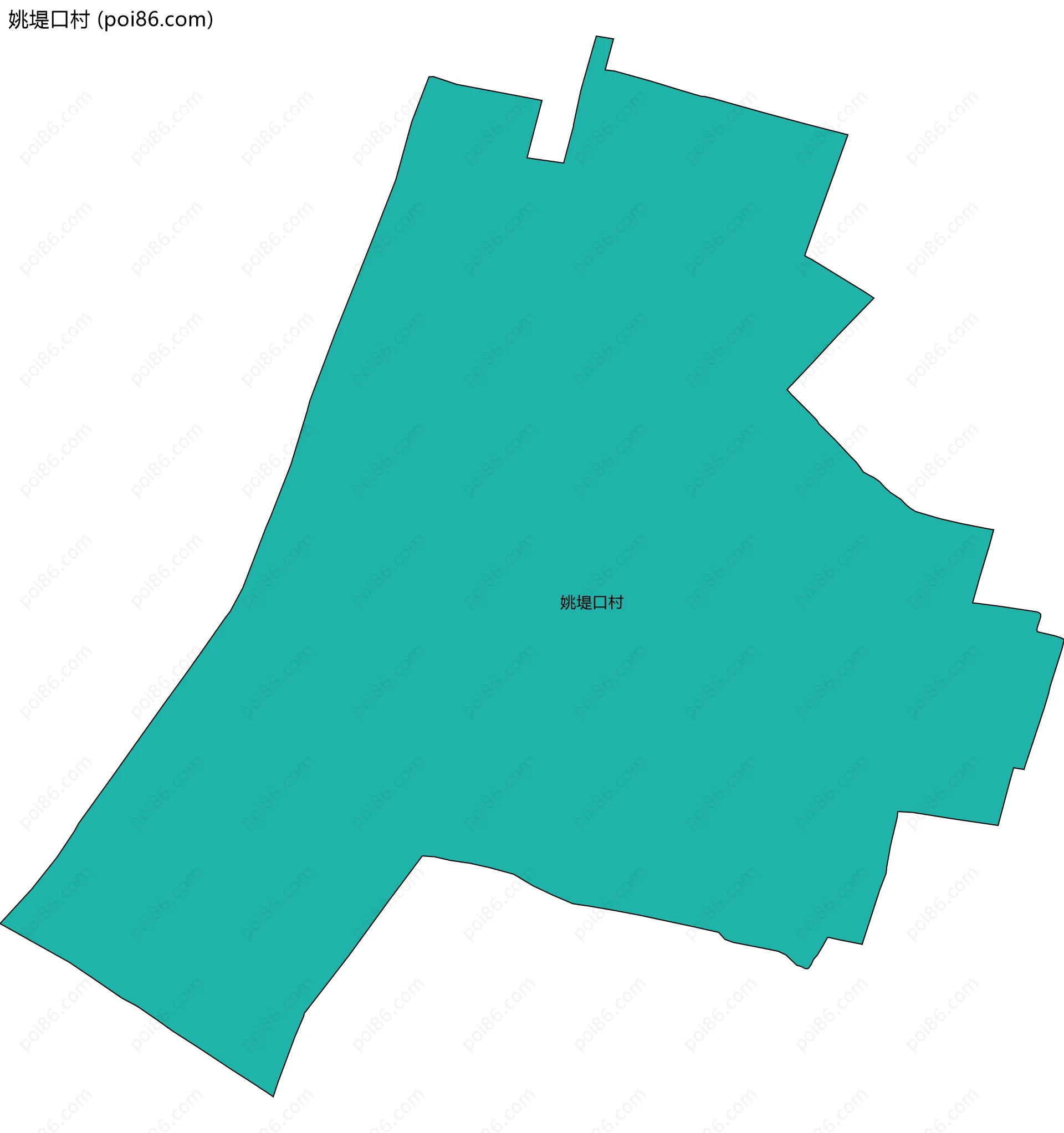 姚堤口村边界地图