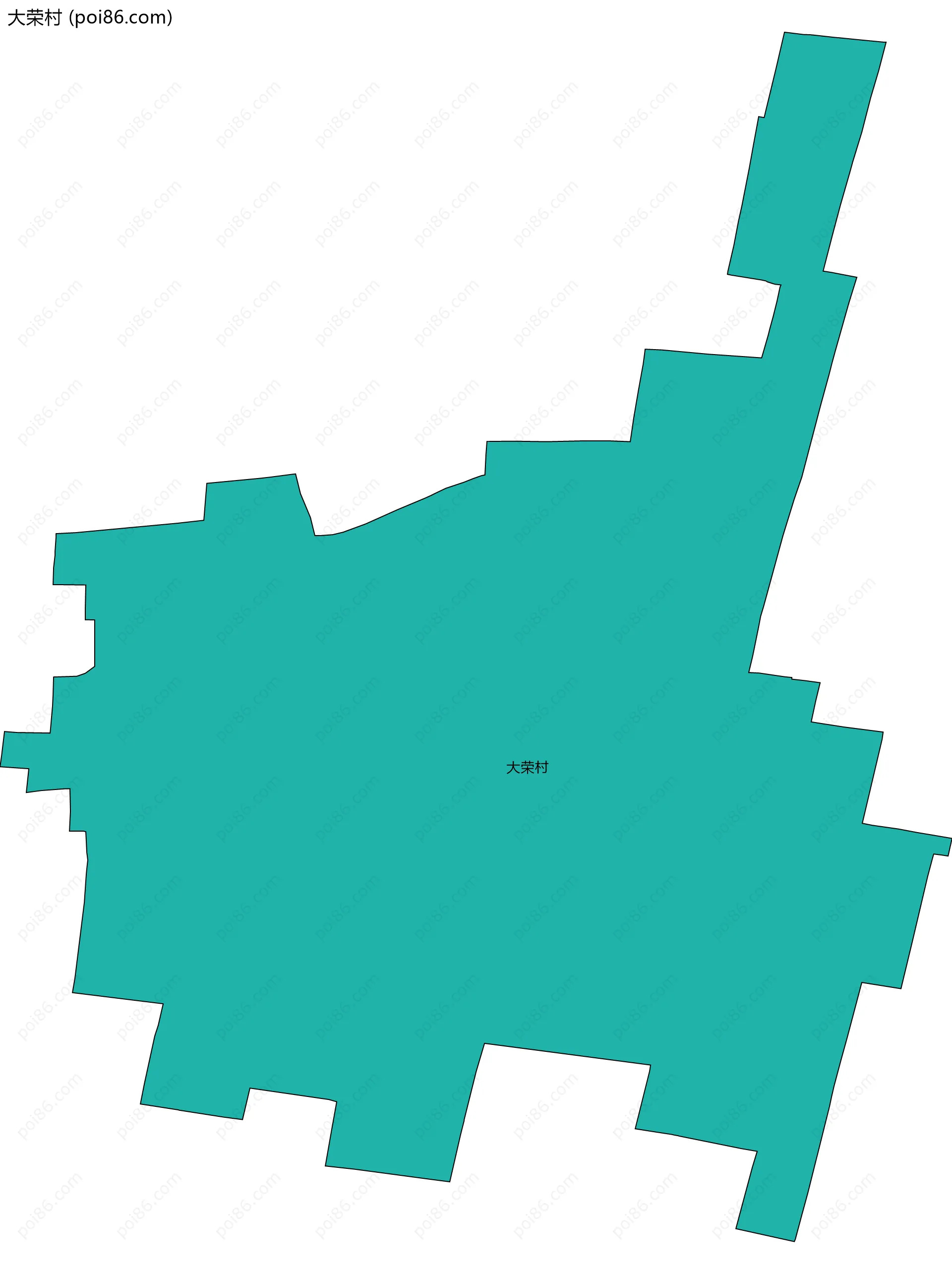 大荣村边界地图