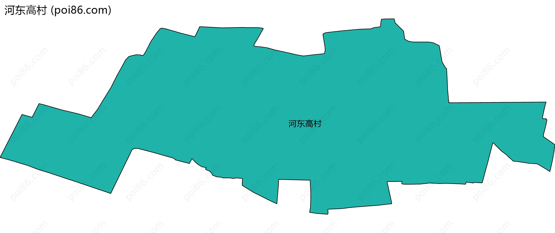 河东高村边界地图