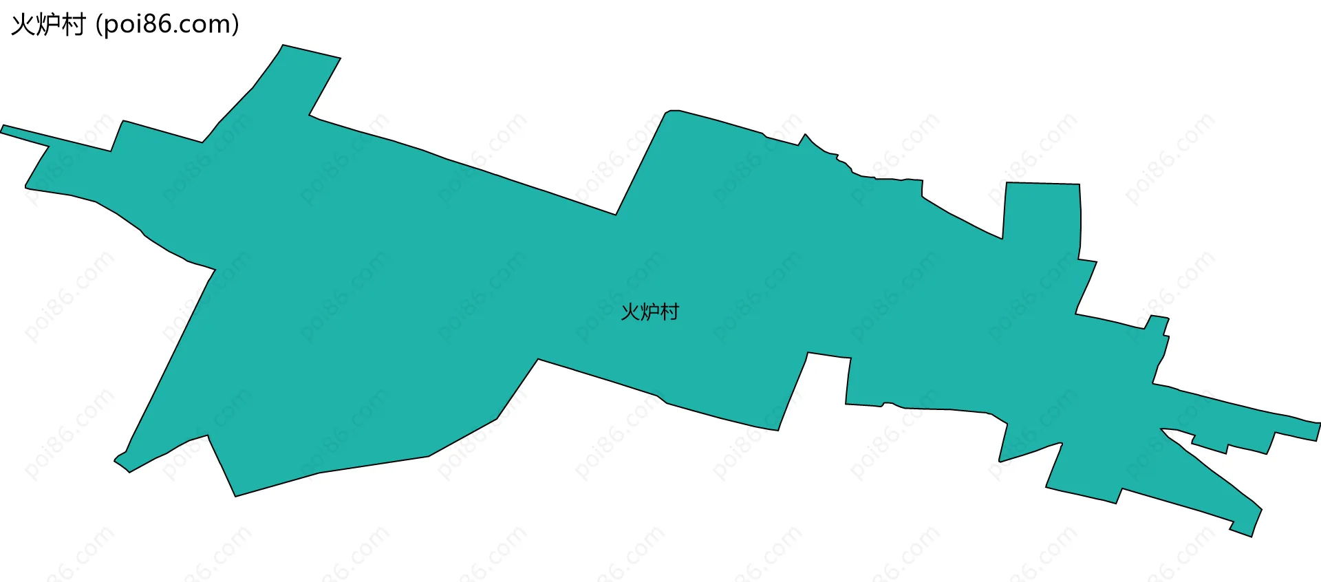 火炉村边界地图