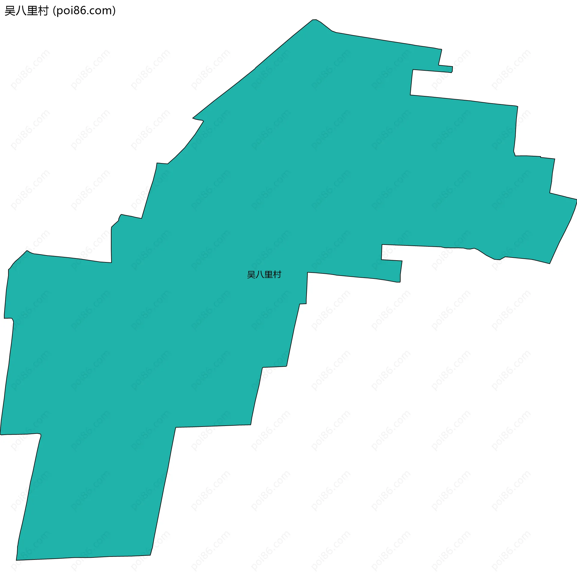 吴八里村边界地图