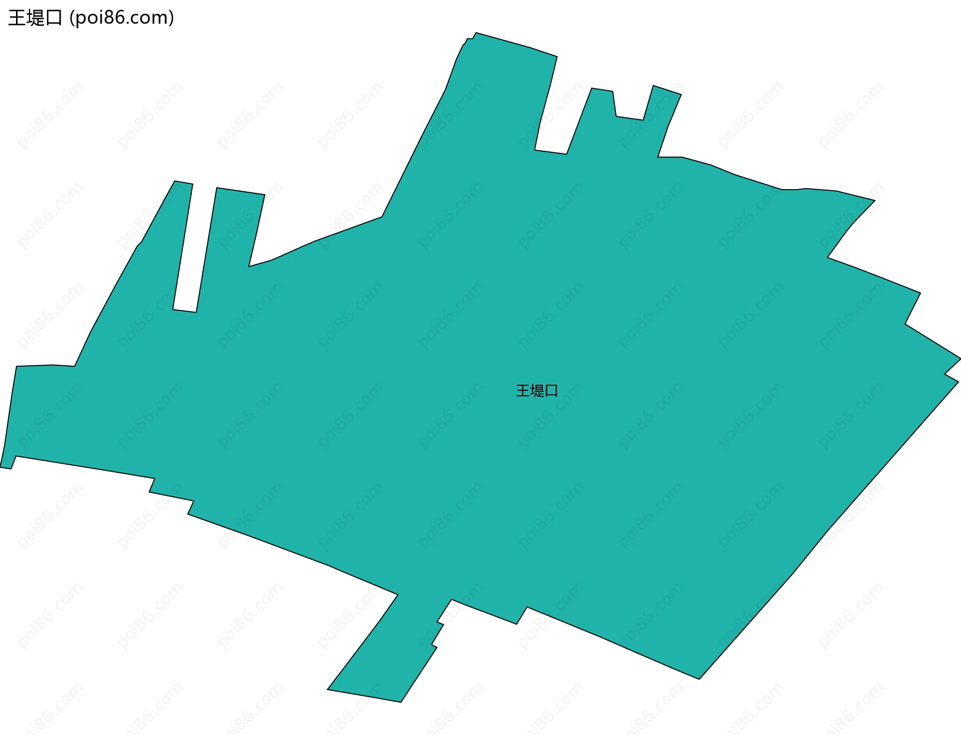 王堤口边界地图