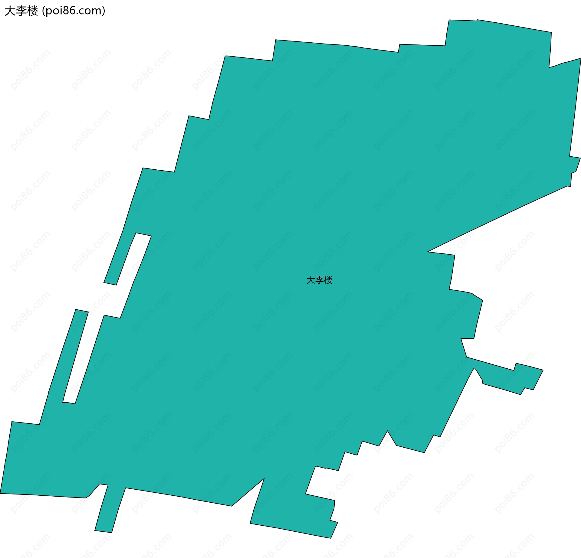 大李楼边界地图