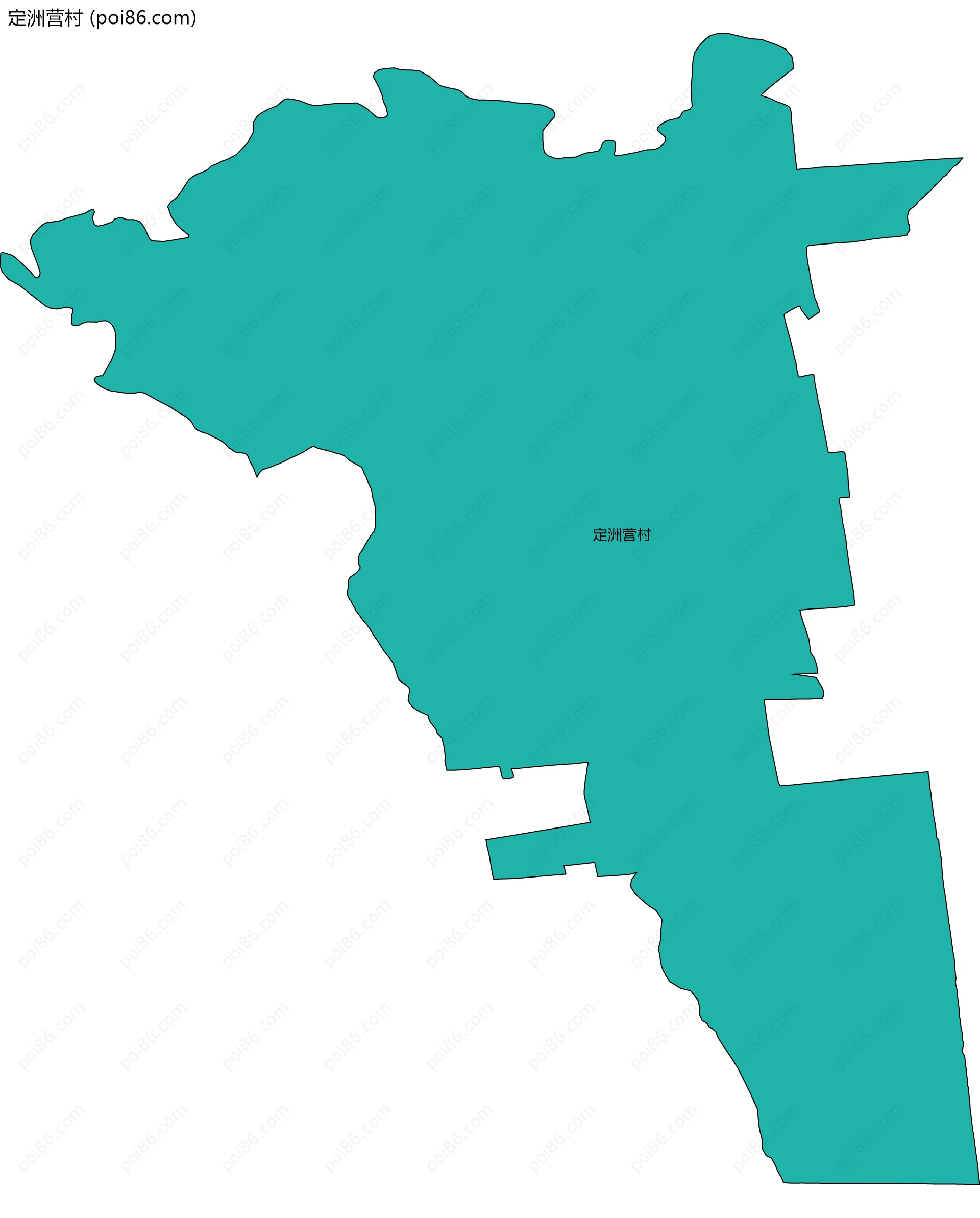 定洲营村边界地图