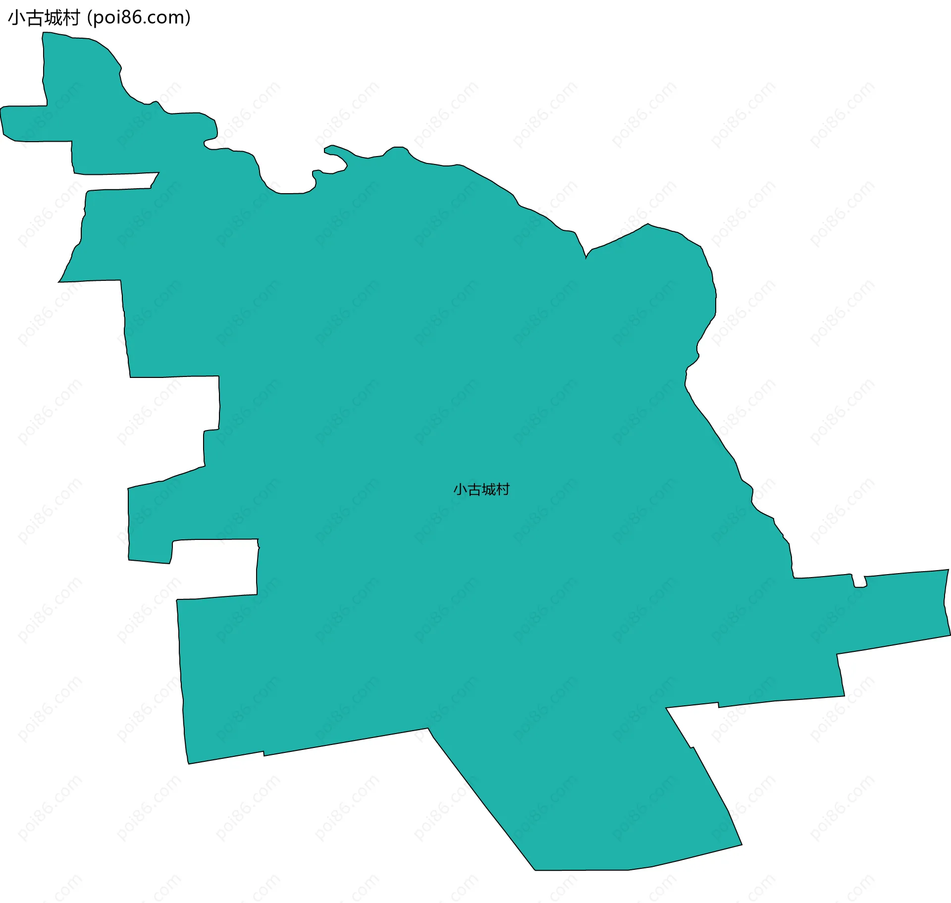 小古城村边界地图