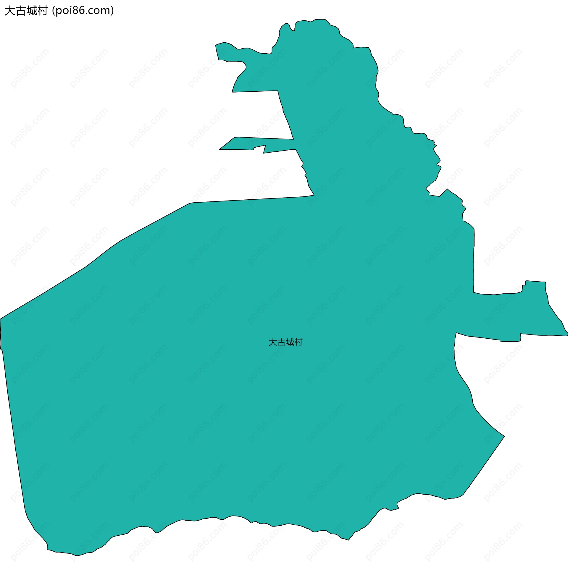 大古城村边界地图