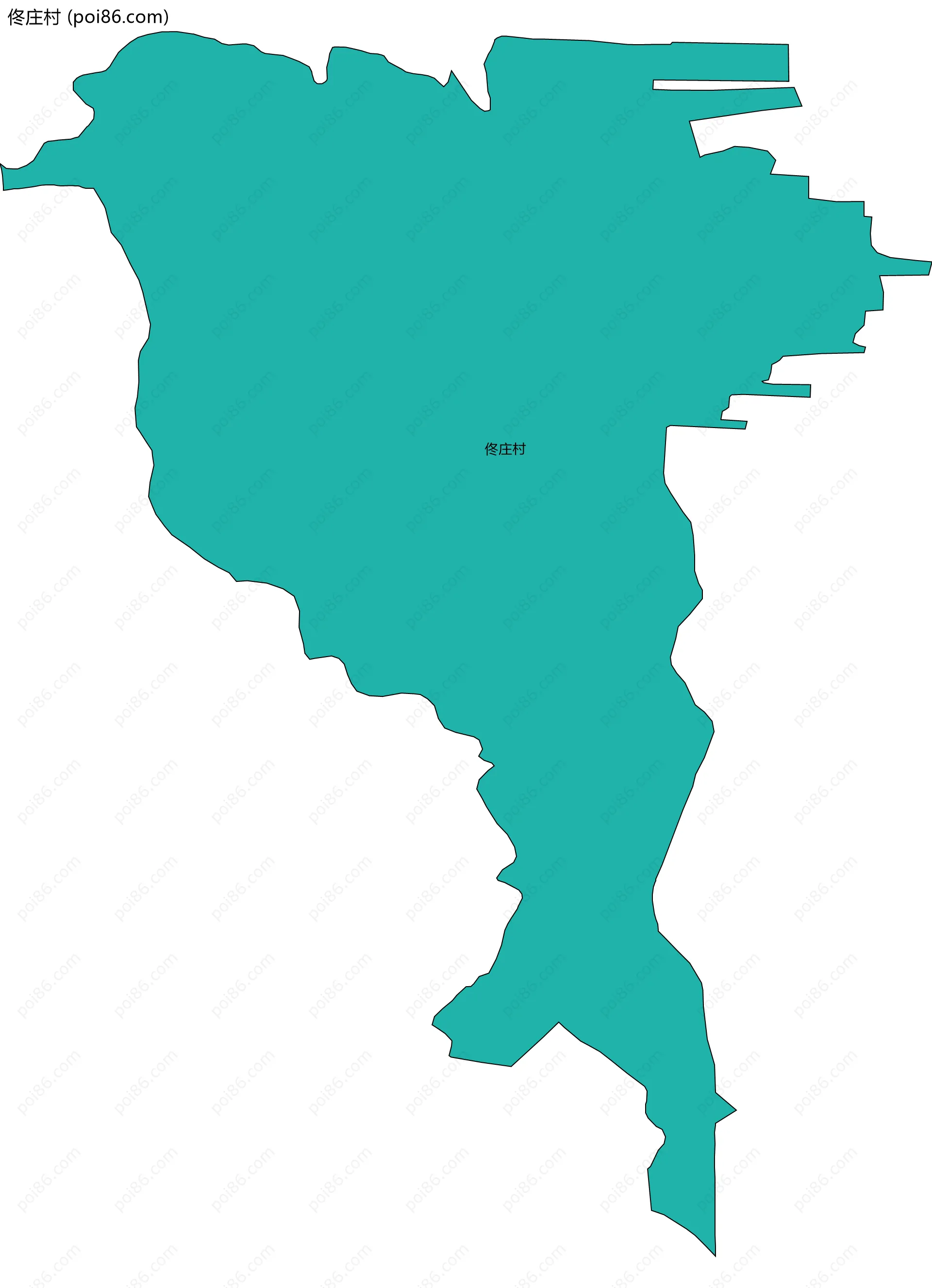 佟庄村边界地图