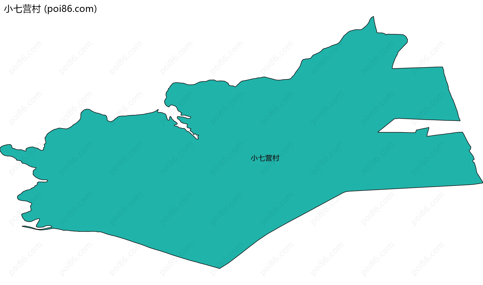 小七营村边界地图