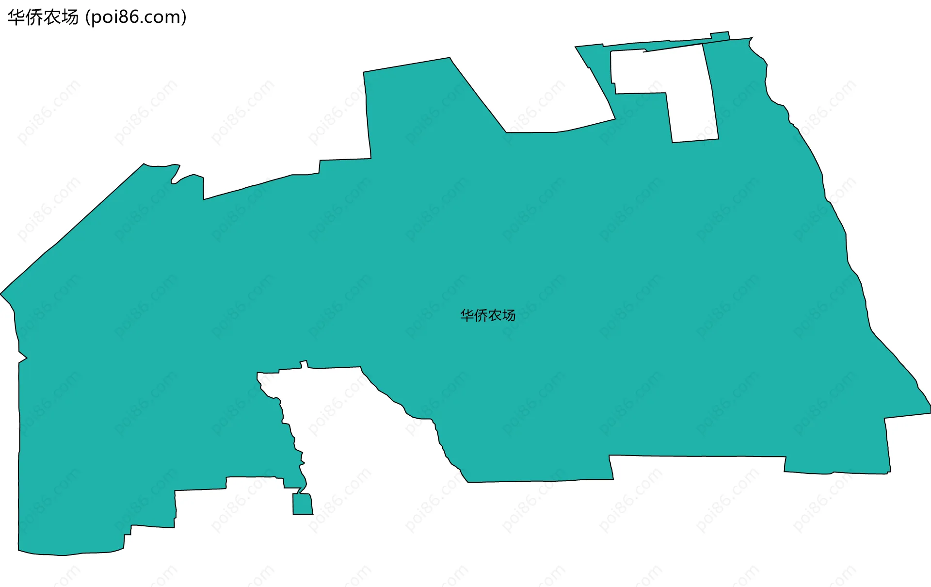 华侨农场边界地图