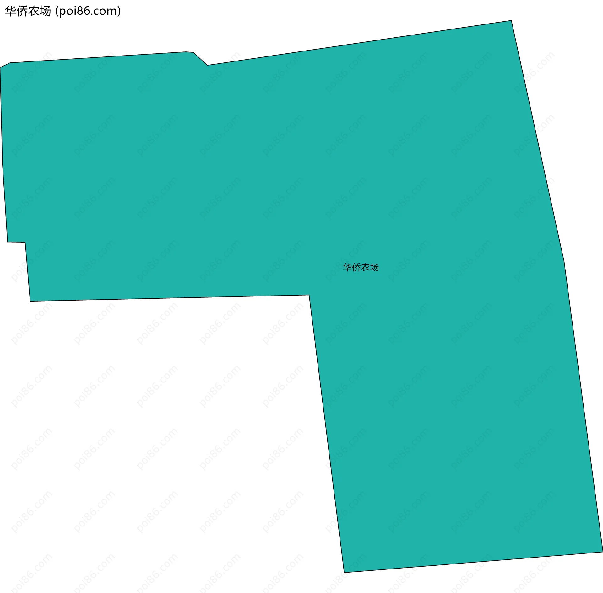 华侨农场边界地图