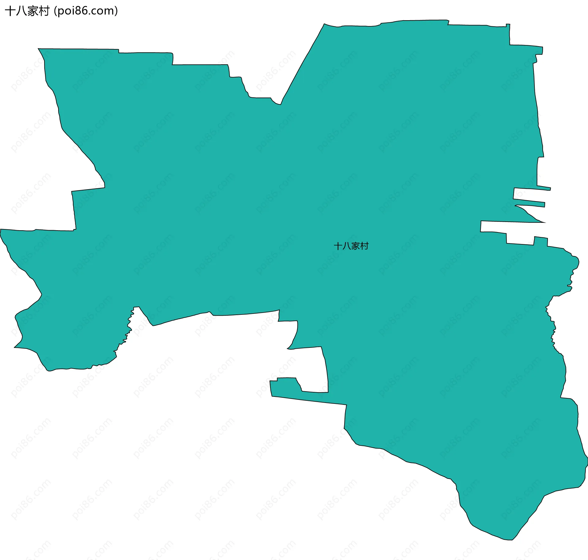 十八家村边界地图