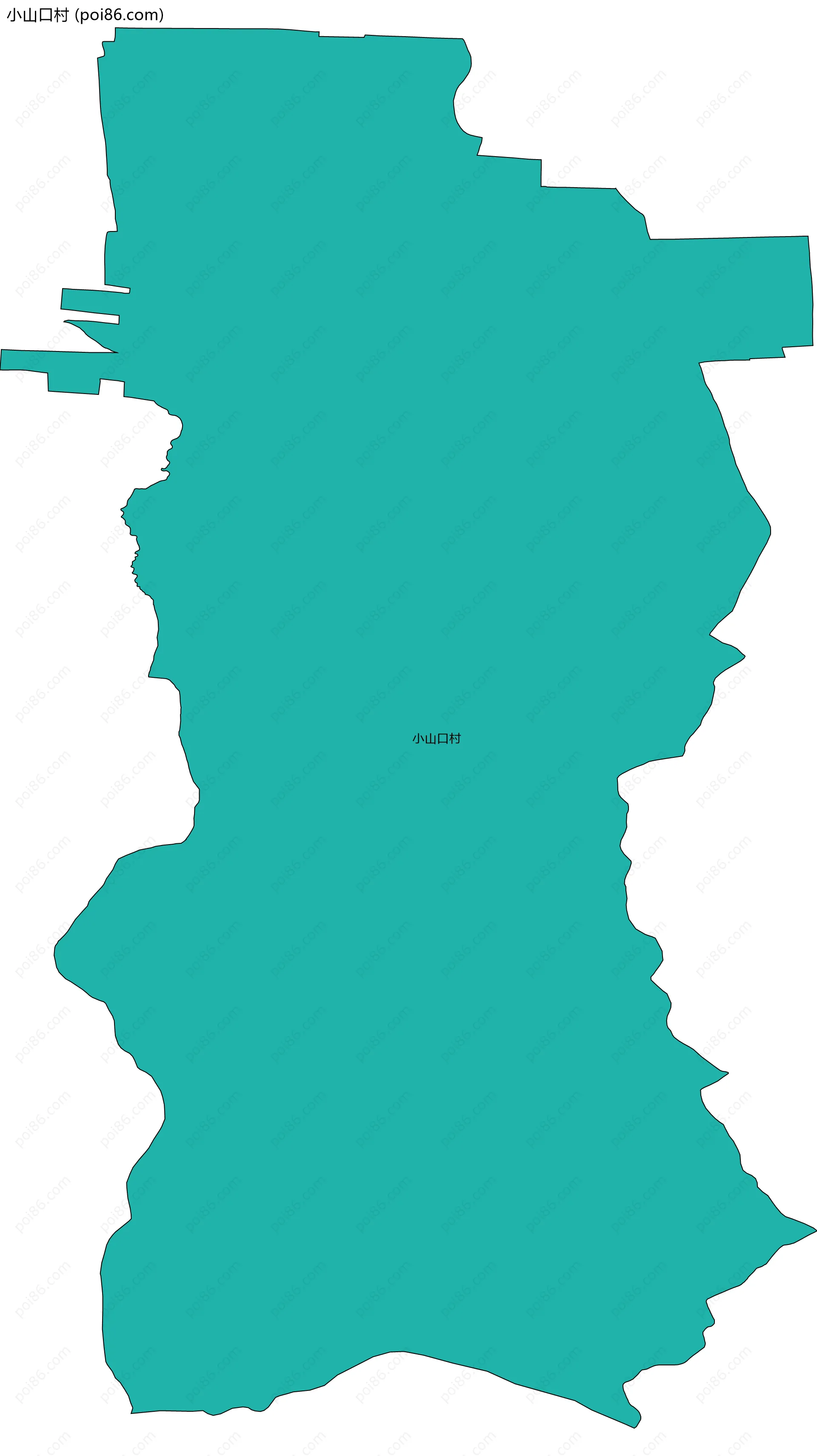 小山口村边界地图