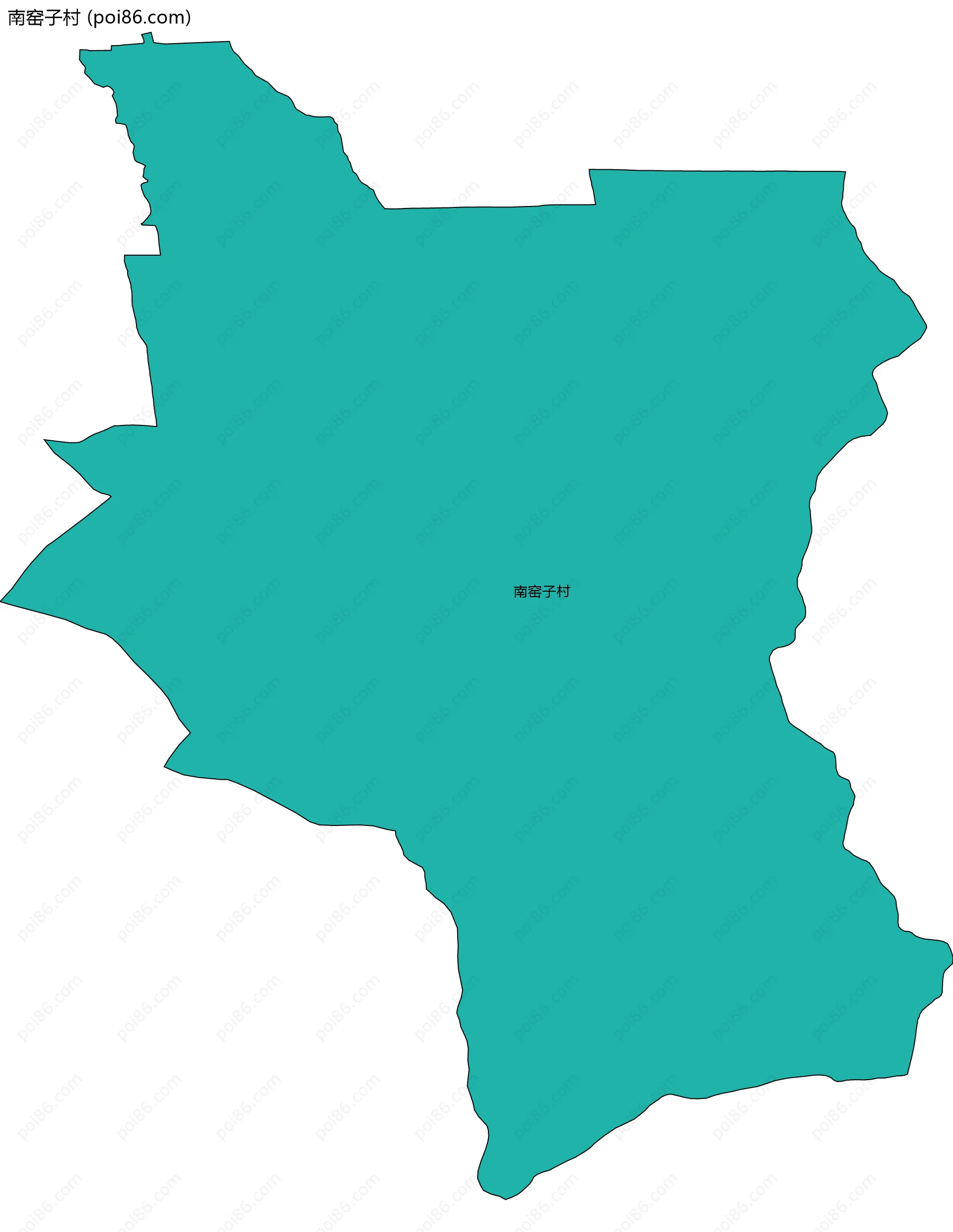 南窑子村边界地图